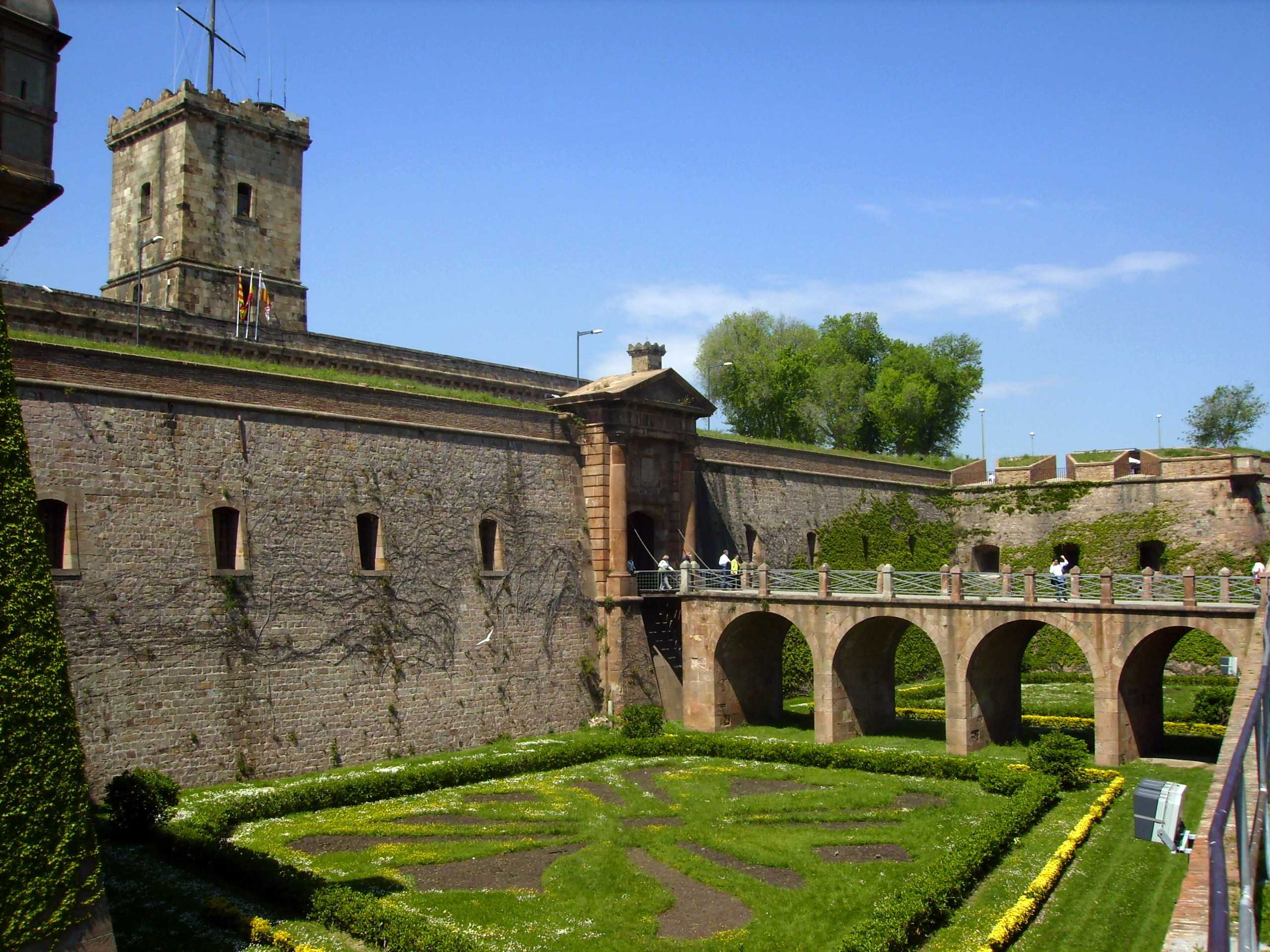 Montjuïc castle in Barcelona (Catalonia).
