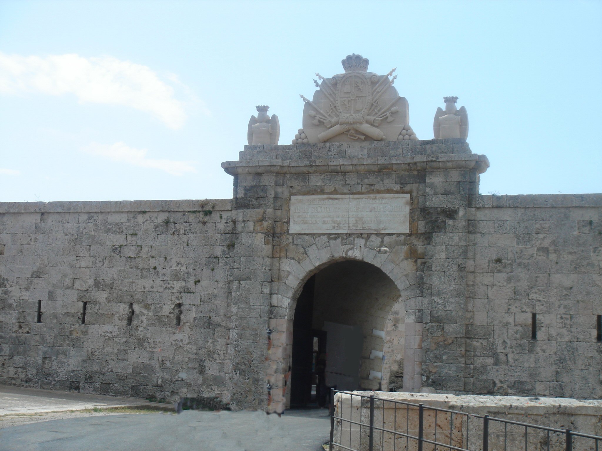 Entrada de la Fortaleza de La Mola o de Isabel II en Mahón