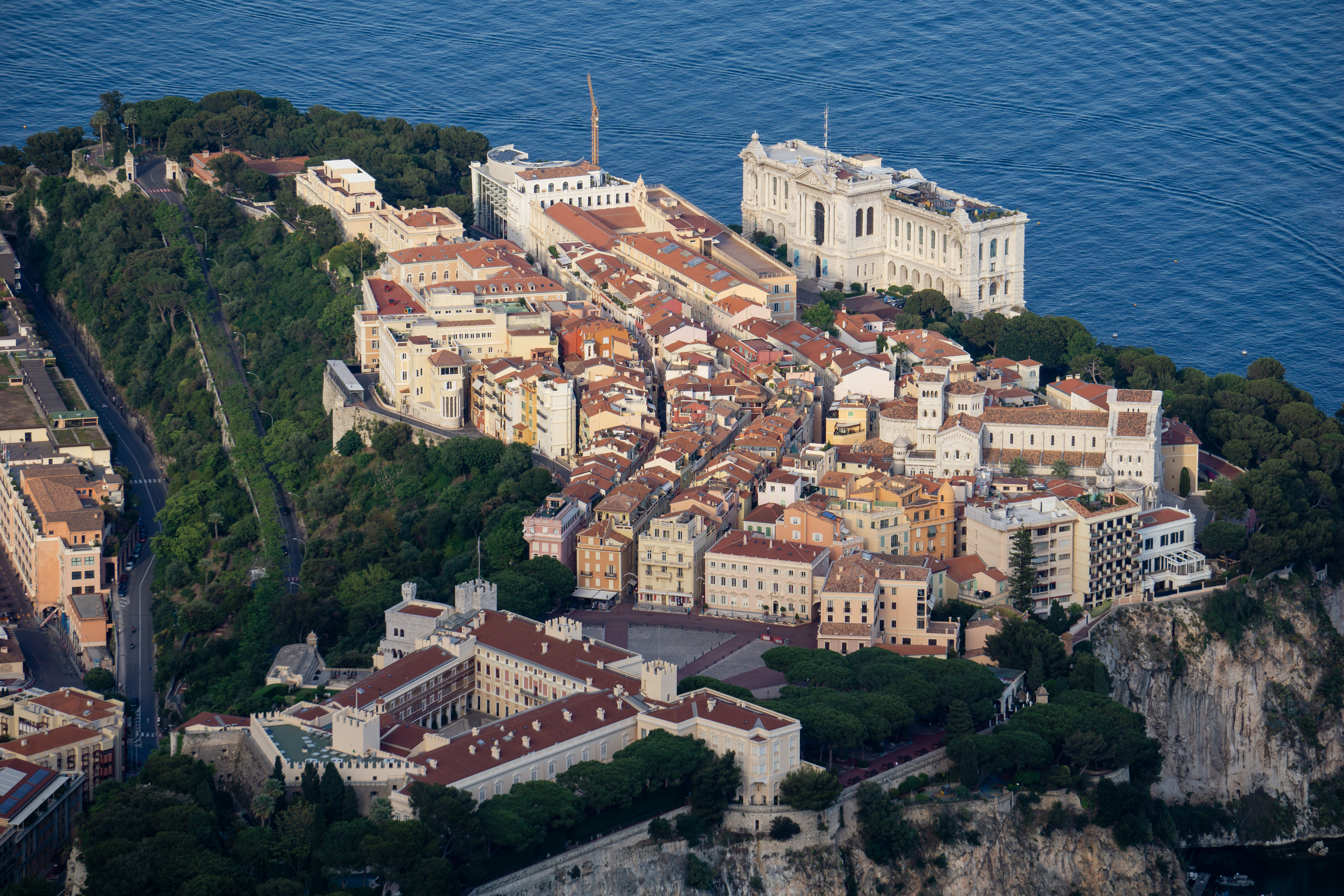 Aerial view of Monaco (the Rock)