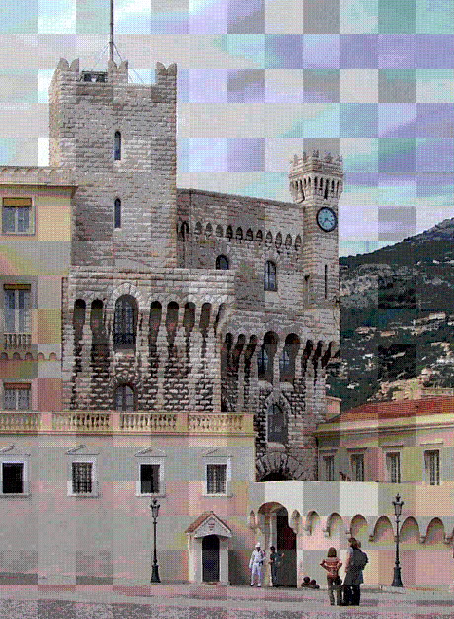Edited deatil from en:Image:Panorama schloss monaco.jpg Uploaded to commons hereImage:Panorama schloss monaco.jpg
At commons it bears the following licence and attribution to the photographer