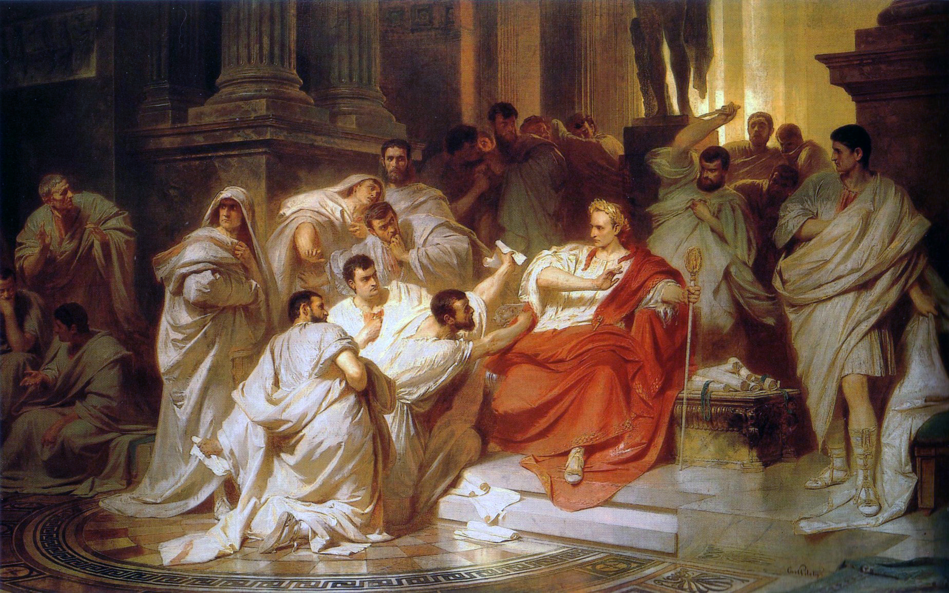 Karl Theodor von Piloty Murder of Caesar 1865.jpg
