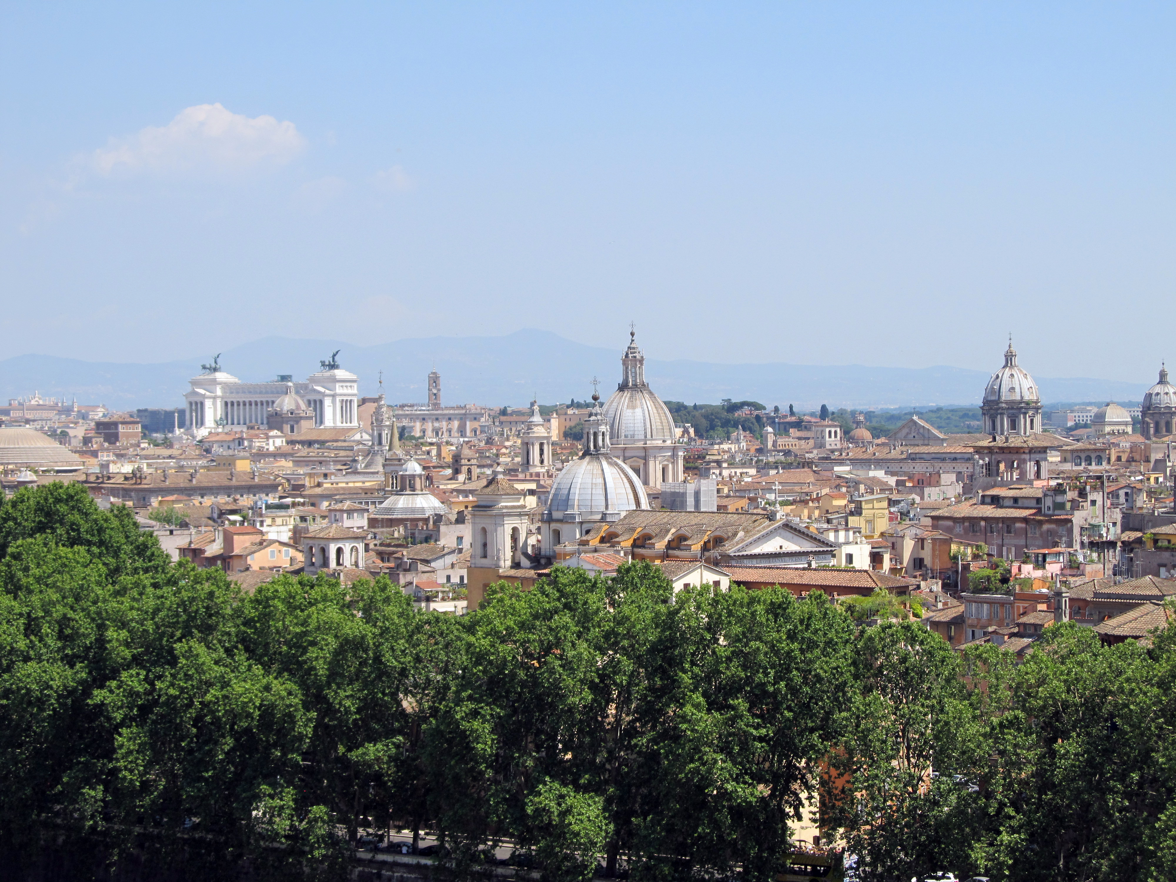 View from the top of the Castel. Looking southeast toward the ancient city core. Look at how many domes there are!