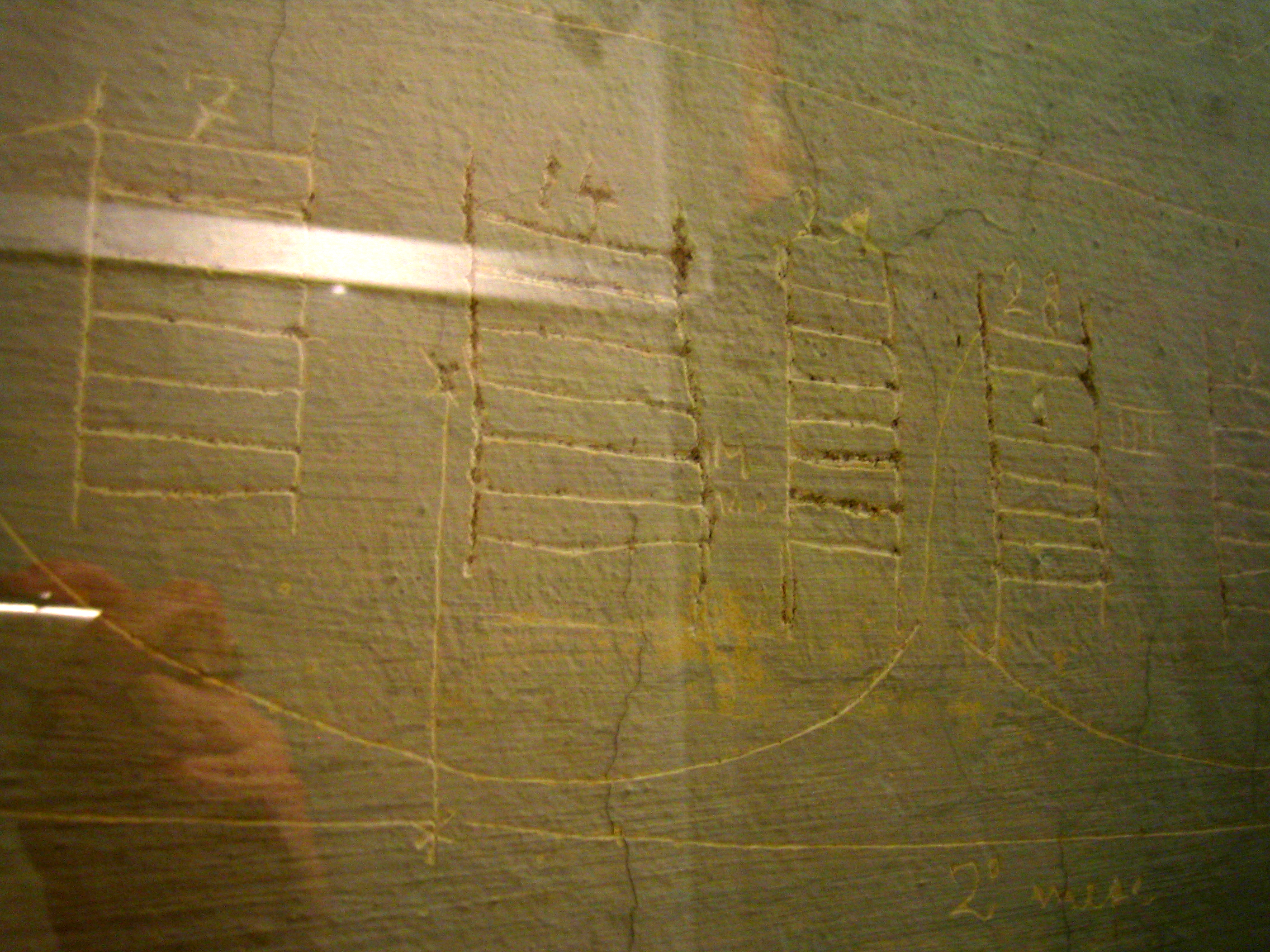 From the small cell on the first floor.