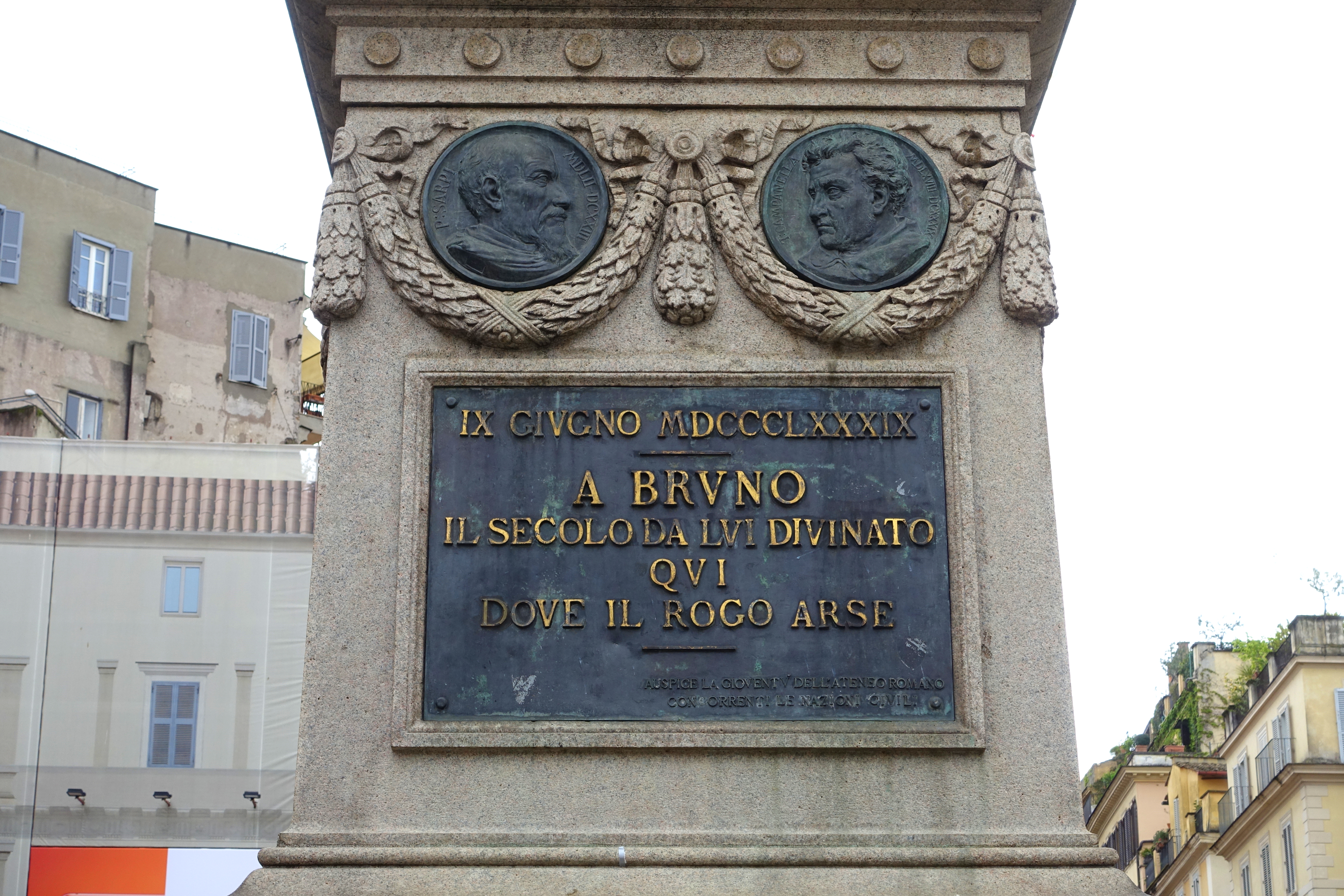 Giordano Bruno monument by Ettore Ferrari, 1889 - Campo de' Fiori, Rome, Italy.