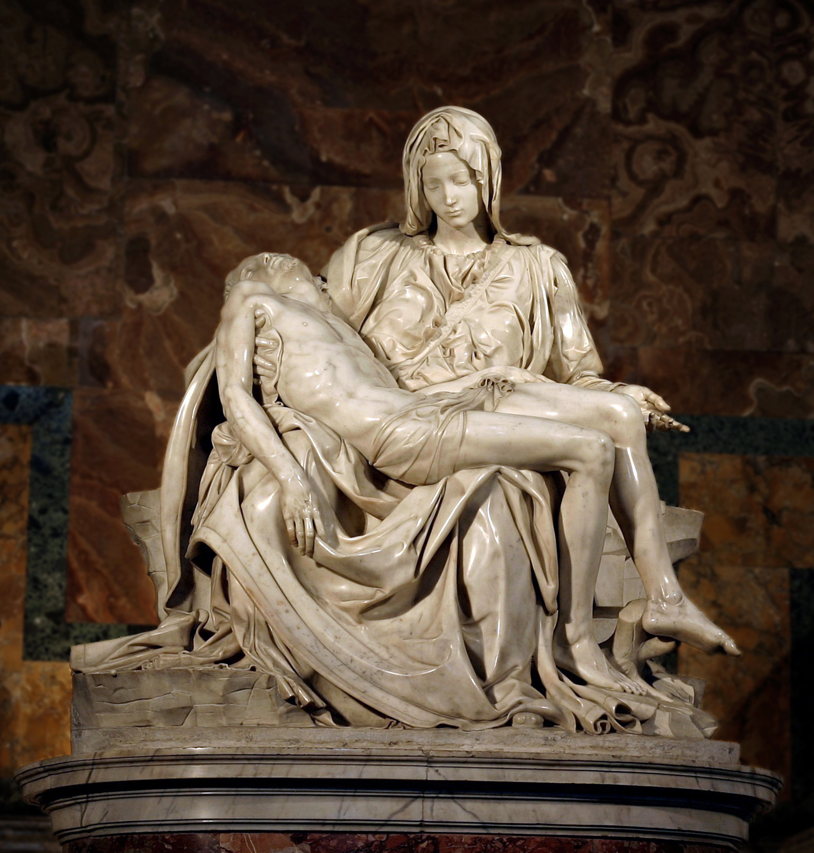 Michelangelo's Pietà in St. Peter's Basilica in the Vatican.