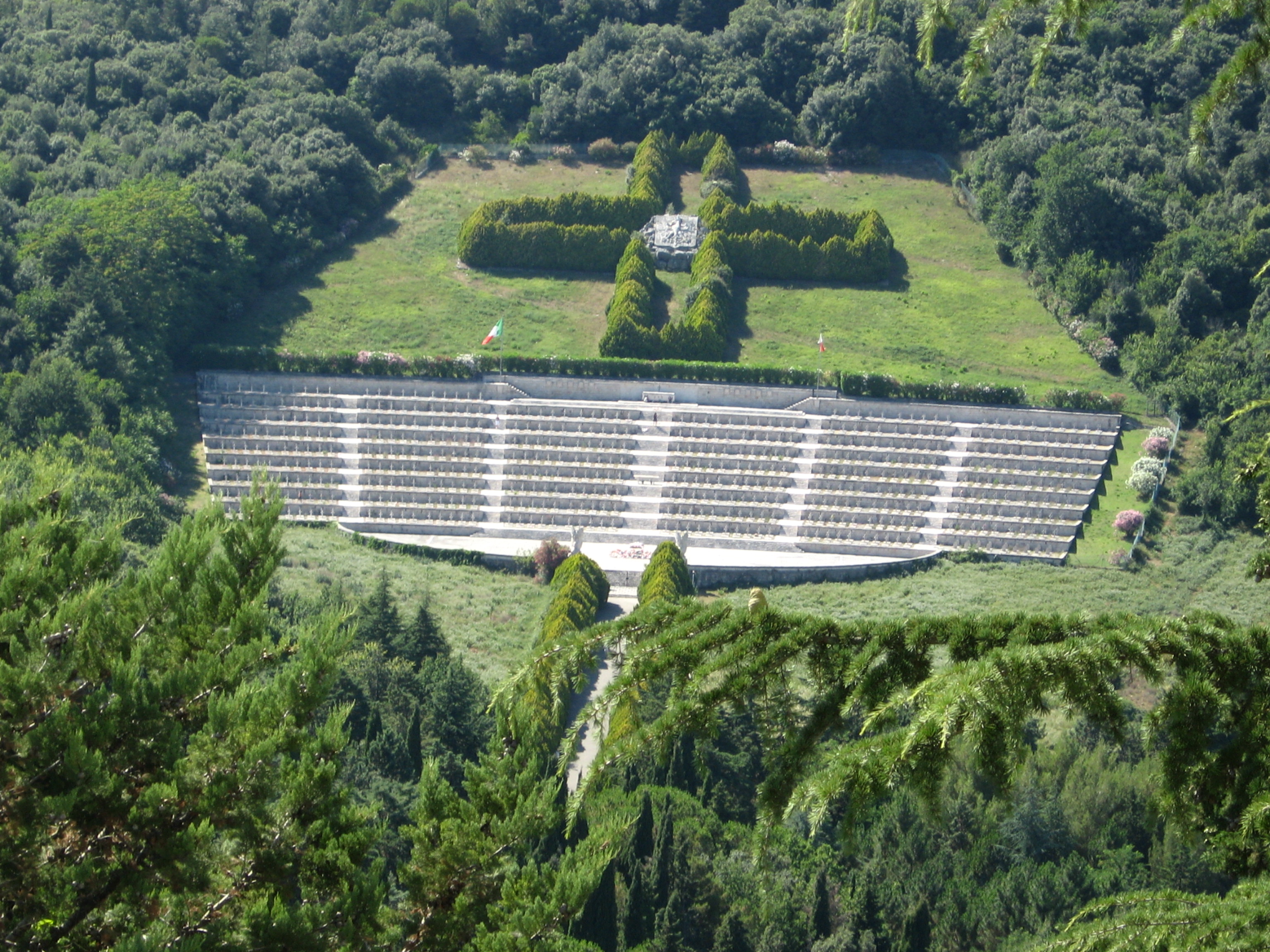 Monte Cassino. The Polish War Cemetery, seen from the abbey