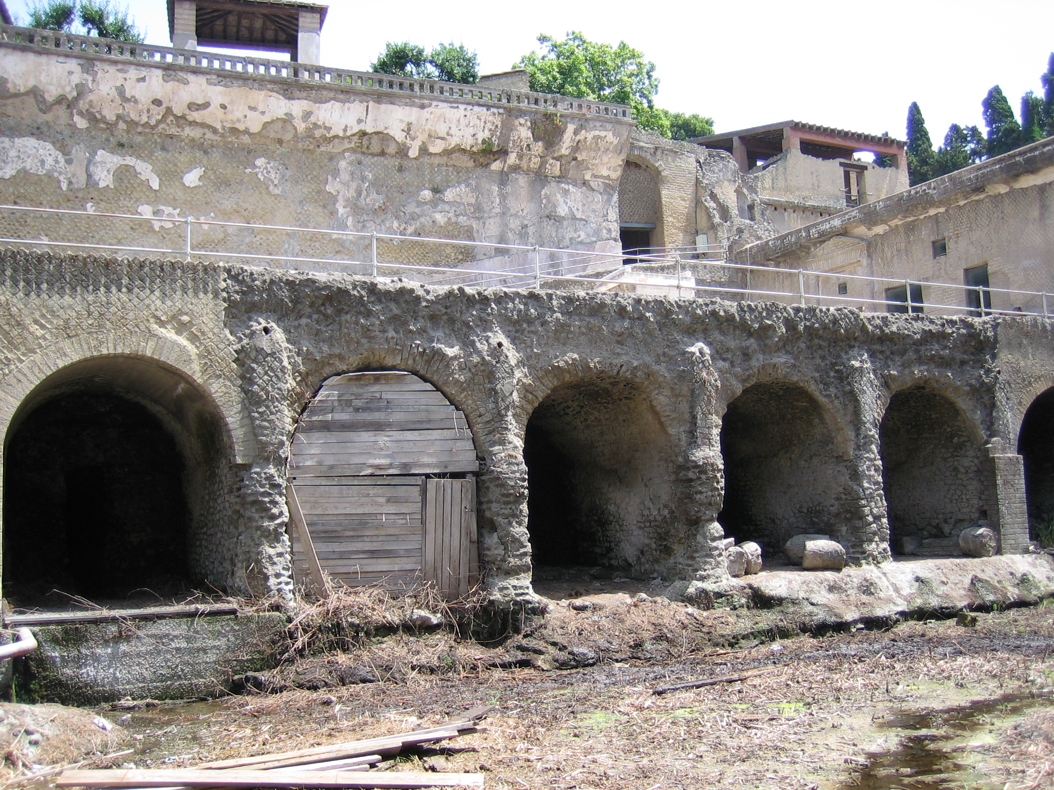 Boathouses in Herculaneum.