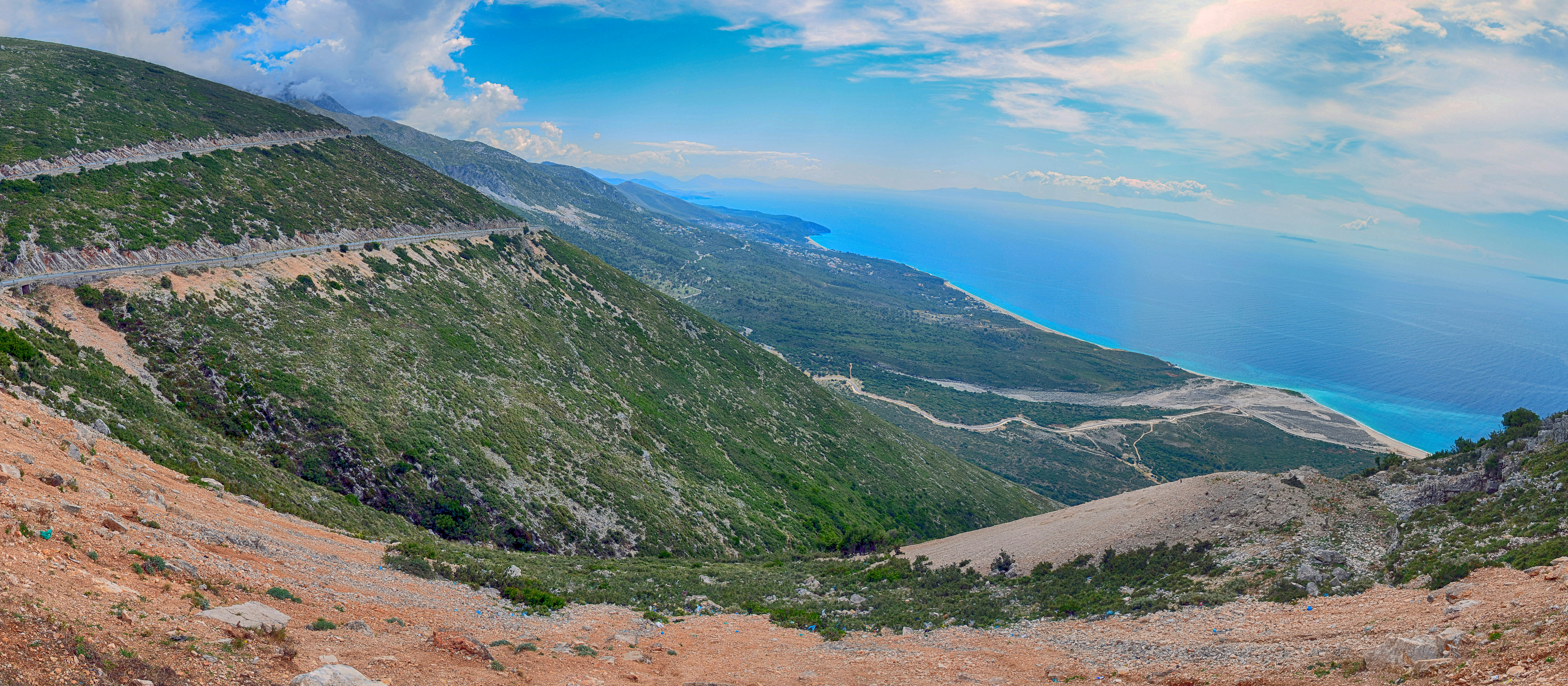 The Albanian Riviera viewed from the Llogara Pass