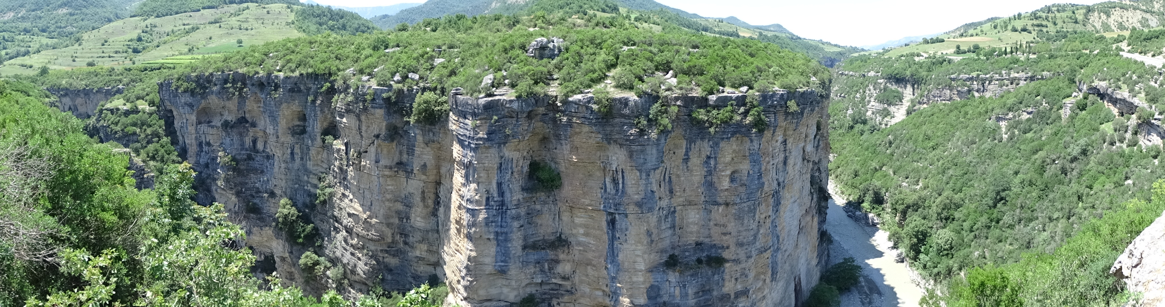 Panorama of Osumi Canyons - Outside Corovoda - Albania (42486097572).jpg