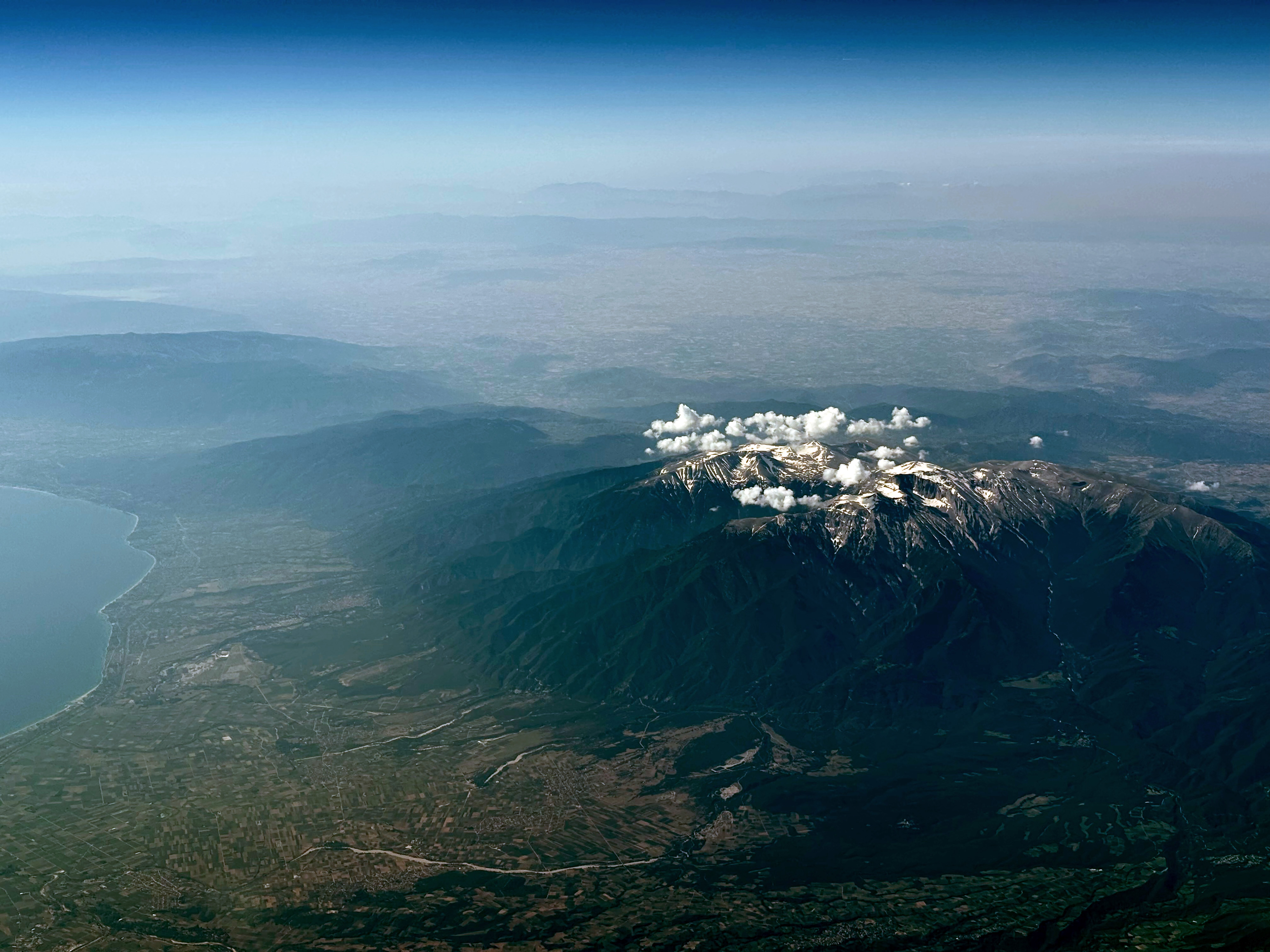 Aerial view of Mount Olympus, Greece