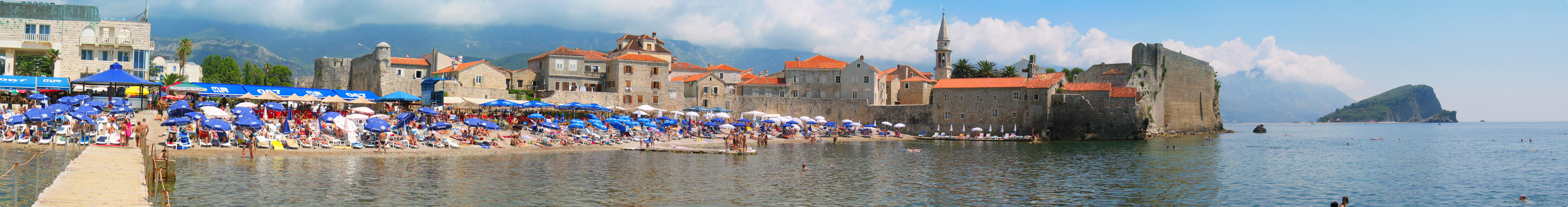 A panorama of Budva, Montenegro.
