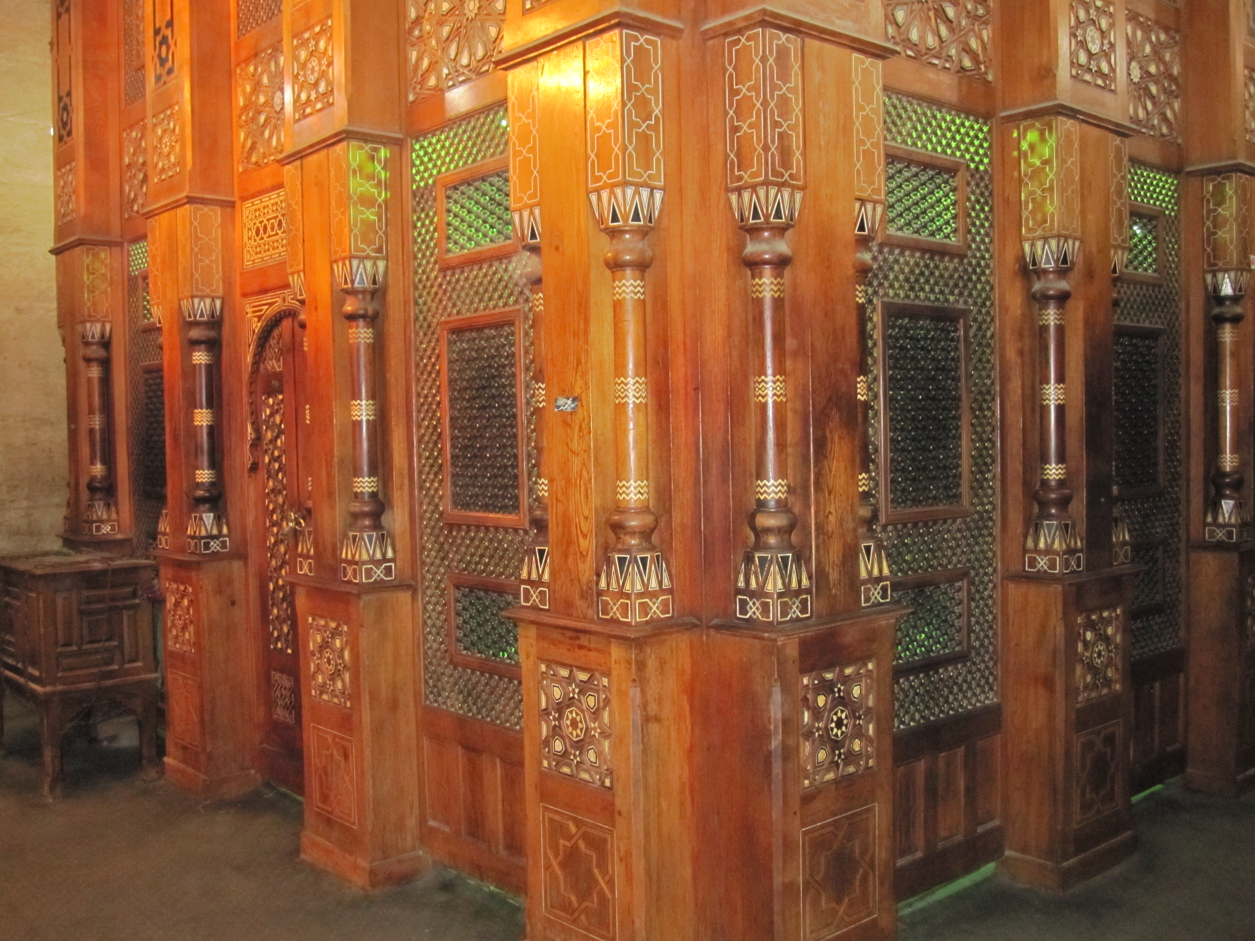 Mausoleum of Sheikh Ali Abu Shibbak al-Rifa'i, located in the Rifa'i Mosque in Cairo, Egypt. Sheikh Ali Abu Shibbak was a medieval Sufi Muslim "saint", and the grandson of the founder of the Rifa'i order, Sheikh Ahmad al-Rifa'i (1106–1182). The site of the current mosque was originally occupied by a zawya containing the tombs of Sheikh Ali Abu Shibbak and other sheikhs. The zawya was demolished and replaced by the current mosque in the 19th century by order of Khushiyar Kadin, the mother of Khedive Isma'il Pasha of Egypt.