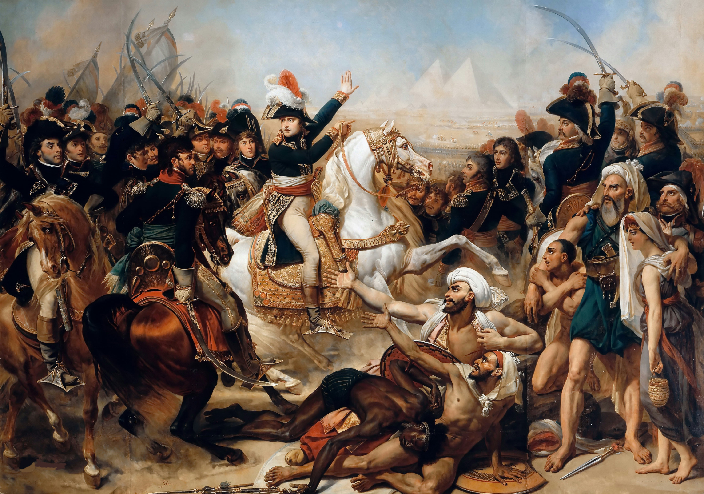 Battle of the Pyramids, July 21, 1798, oil on canvas 389 x 311 cm