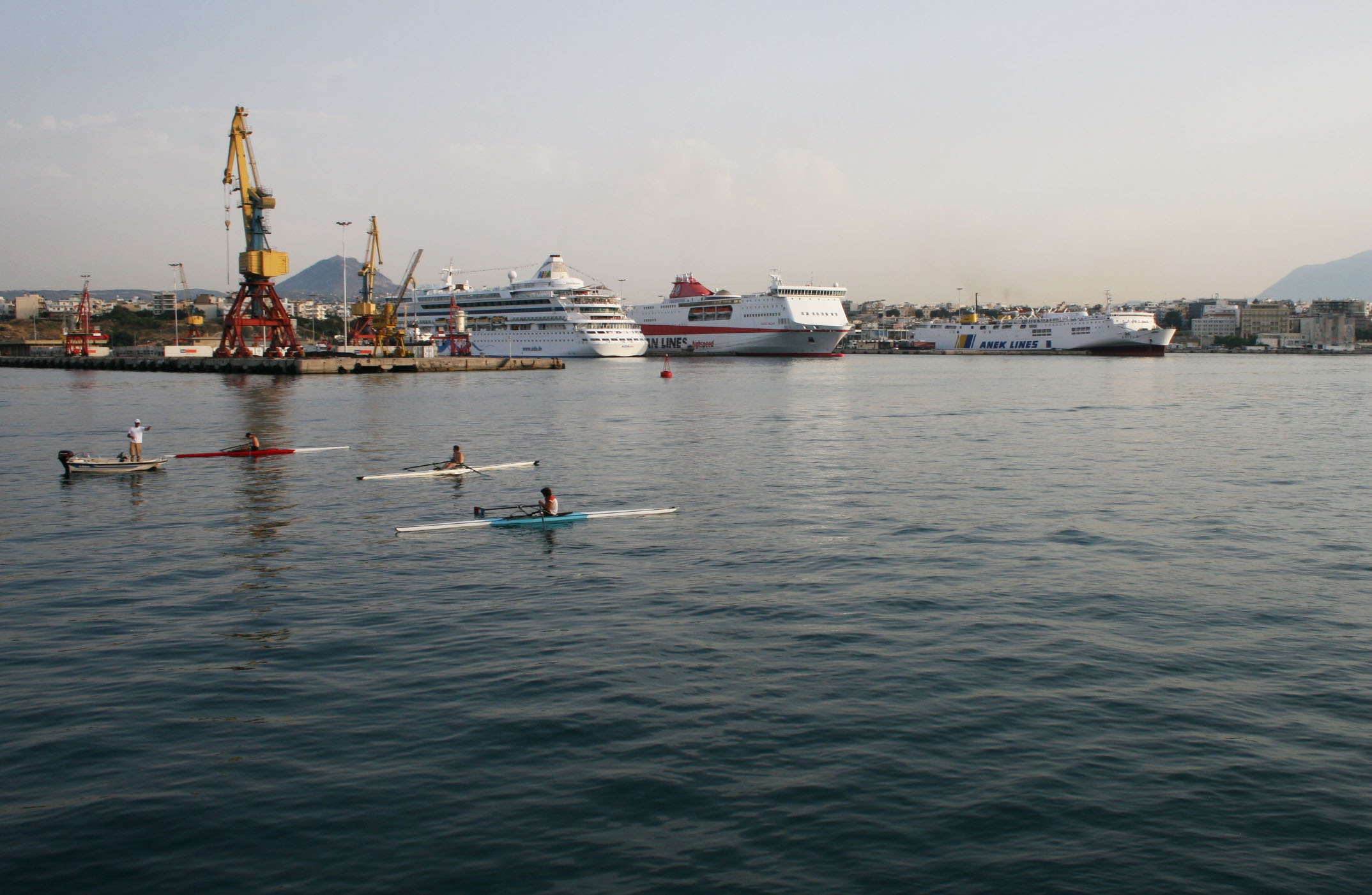 Heraklion is Crete's major sea port and is the fourth largest city in Greece.  Ships arrive and leave this harbour to many of the surrounding Greek islands as well as to the Middle East and North Africa.
