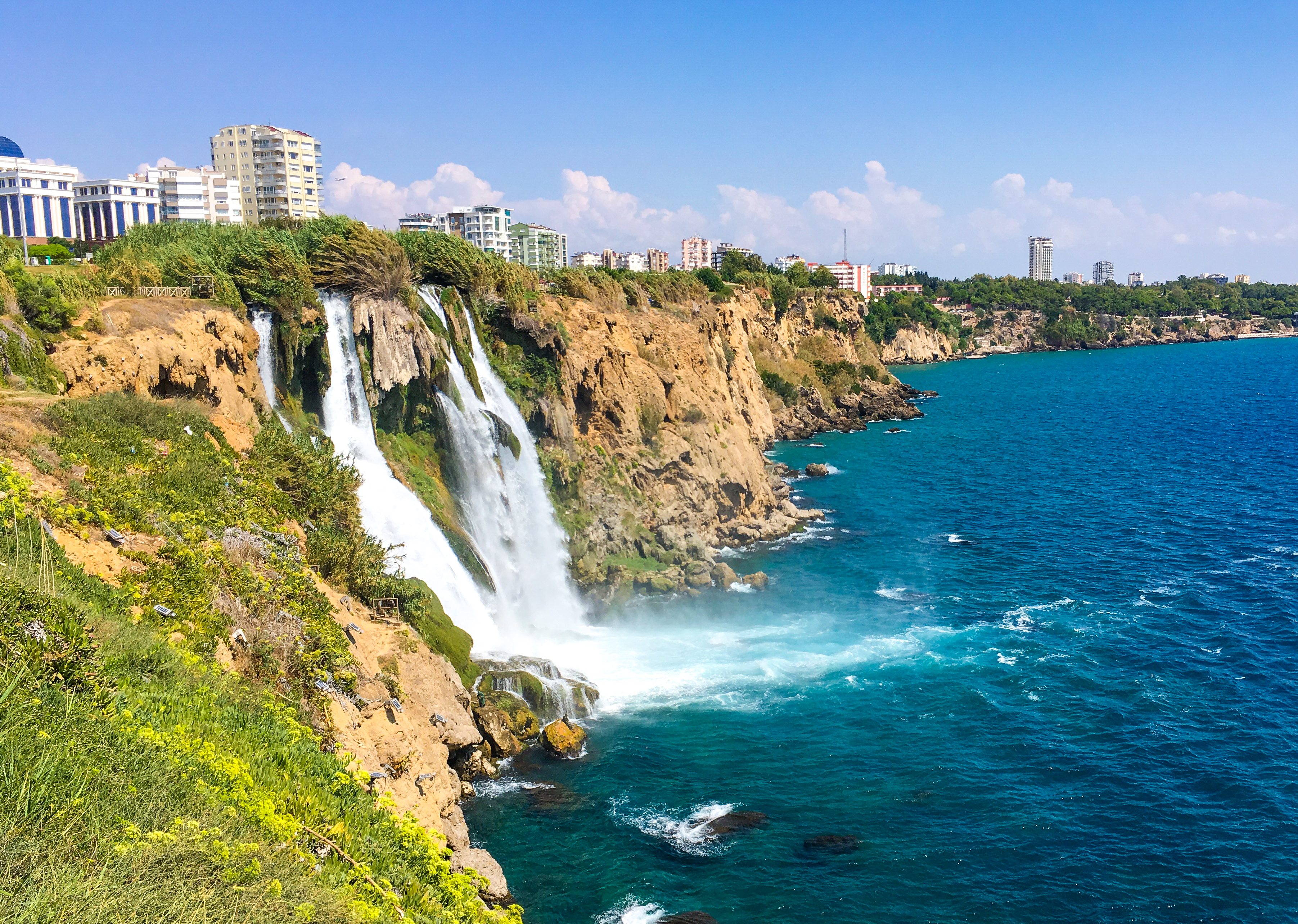 The Lower Düden Waterfall in Antalya, Turkey