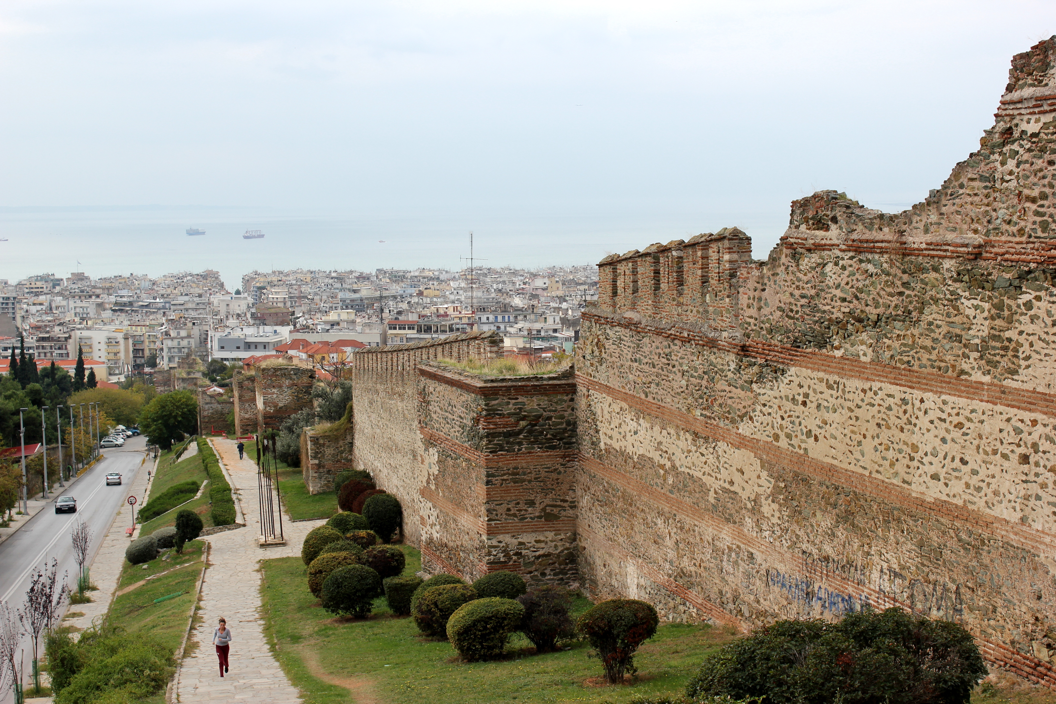 City wall in Thessaoloniki, Greece.