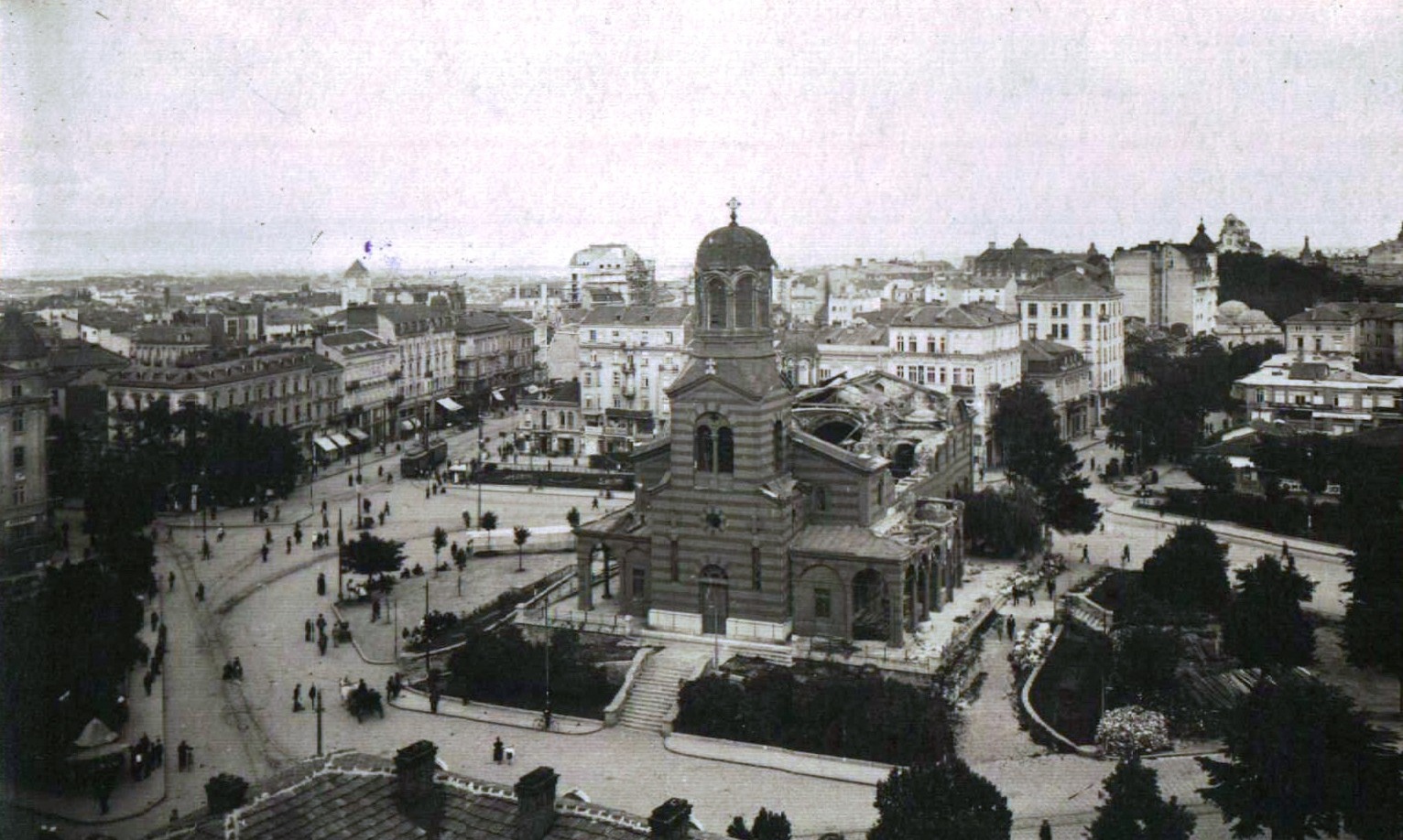 St Nedelya Church after the assault on 16 April 1925, Sofia, Bulgaria.