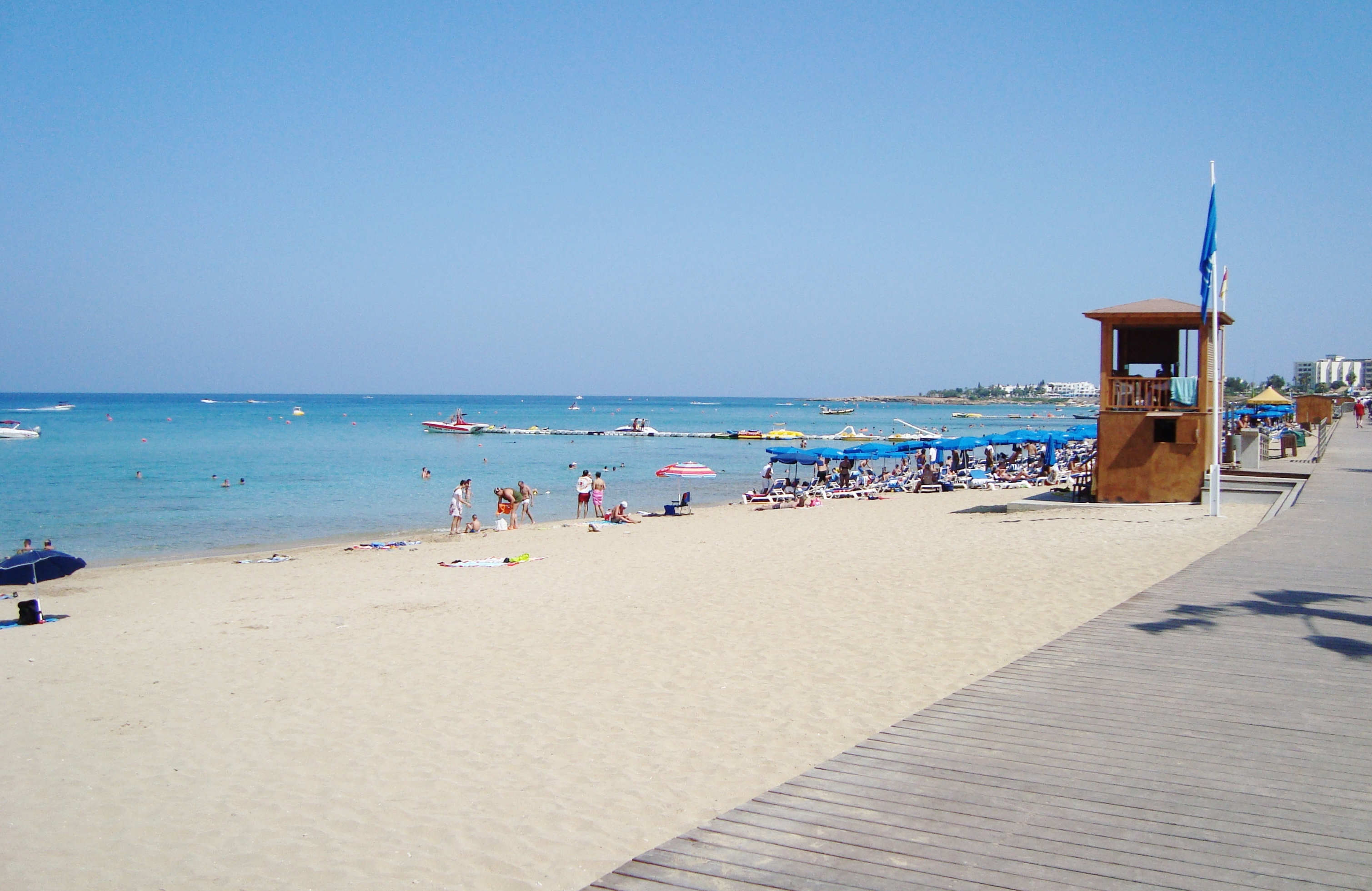 Lifeguard house in Protaras beach in Paralimni Republic of Cyprus