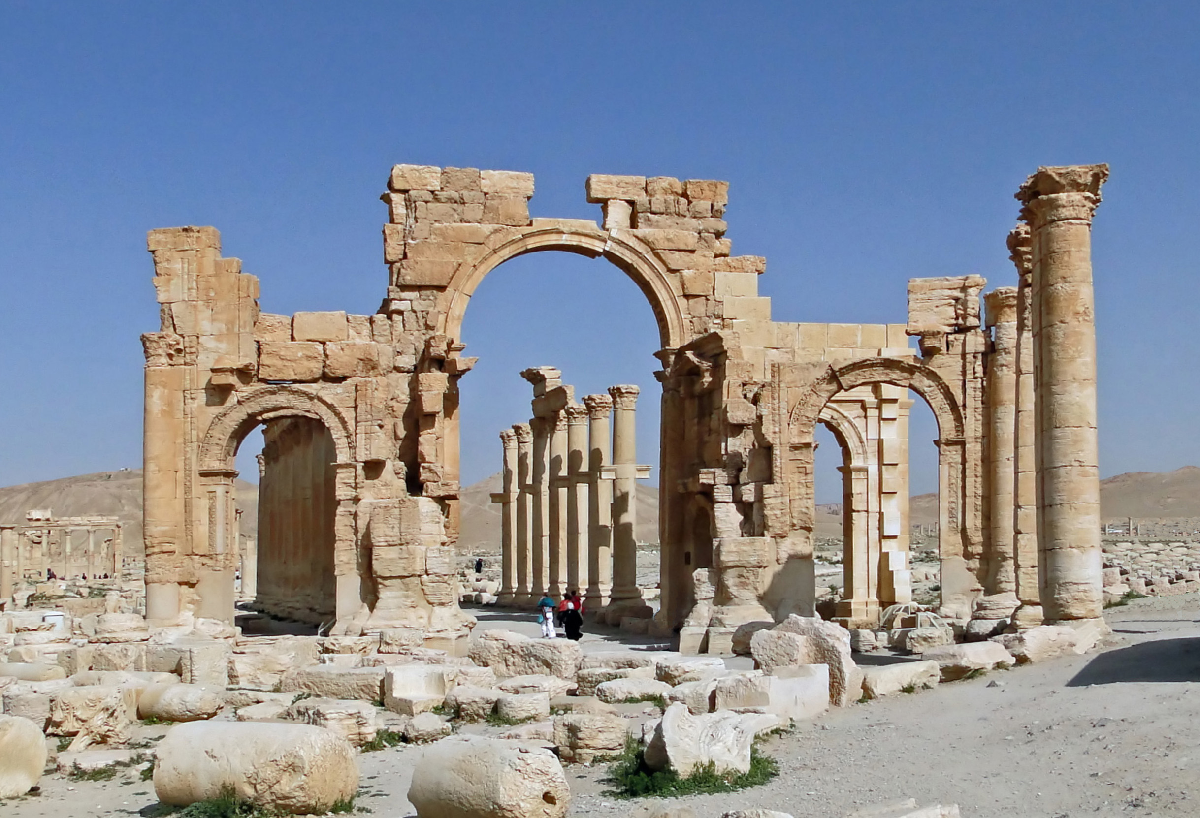The monumental arch of Palmyra, Syria