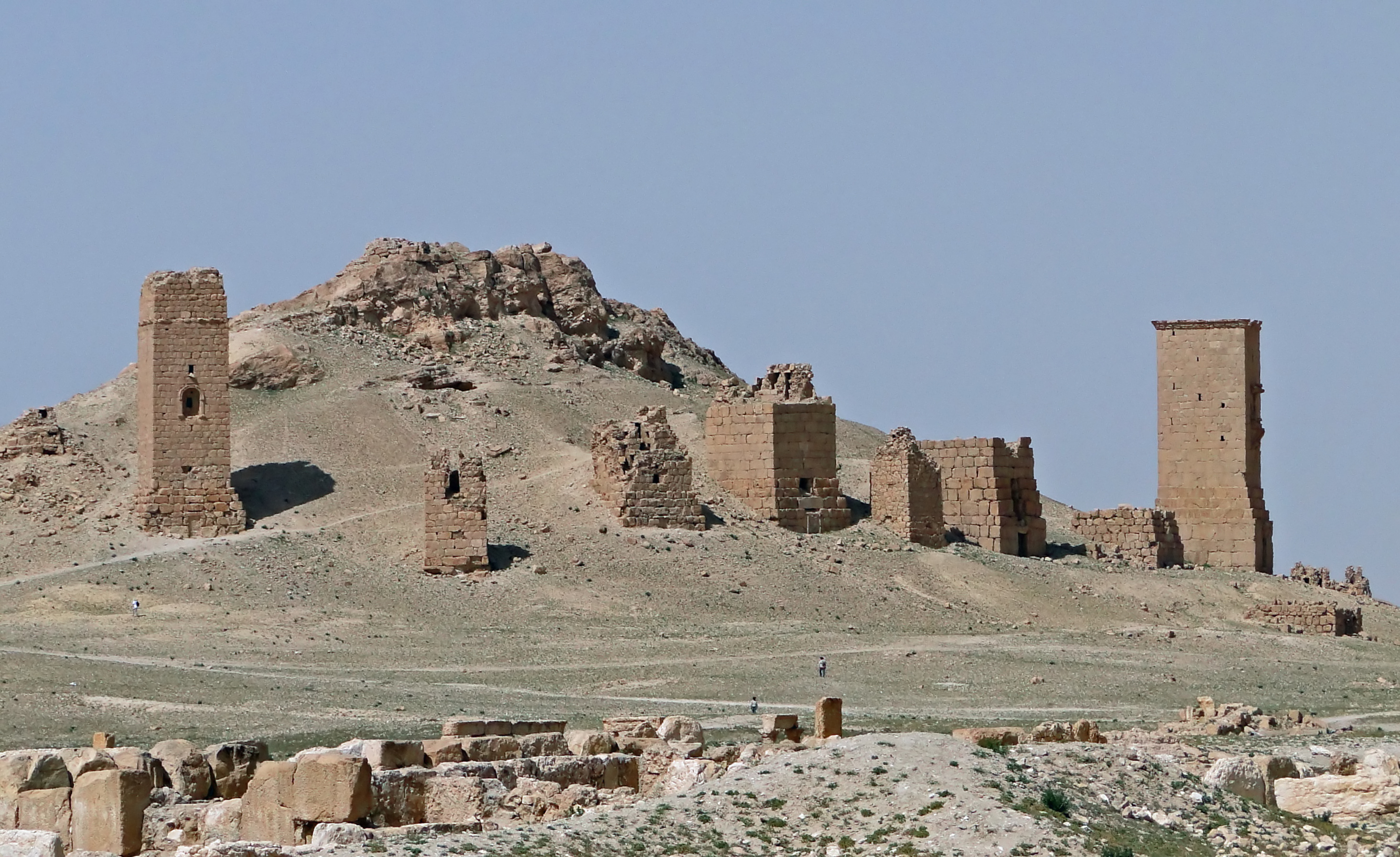 Tower tombs in the Valley of the Tombs at Palmyra, Syria