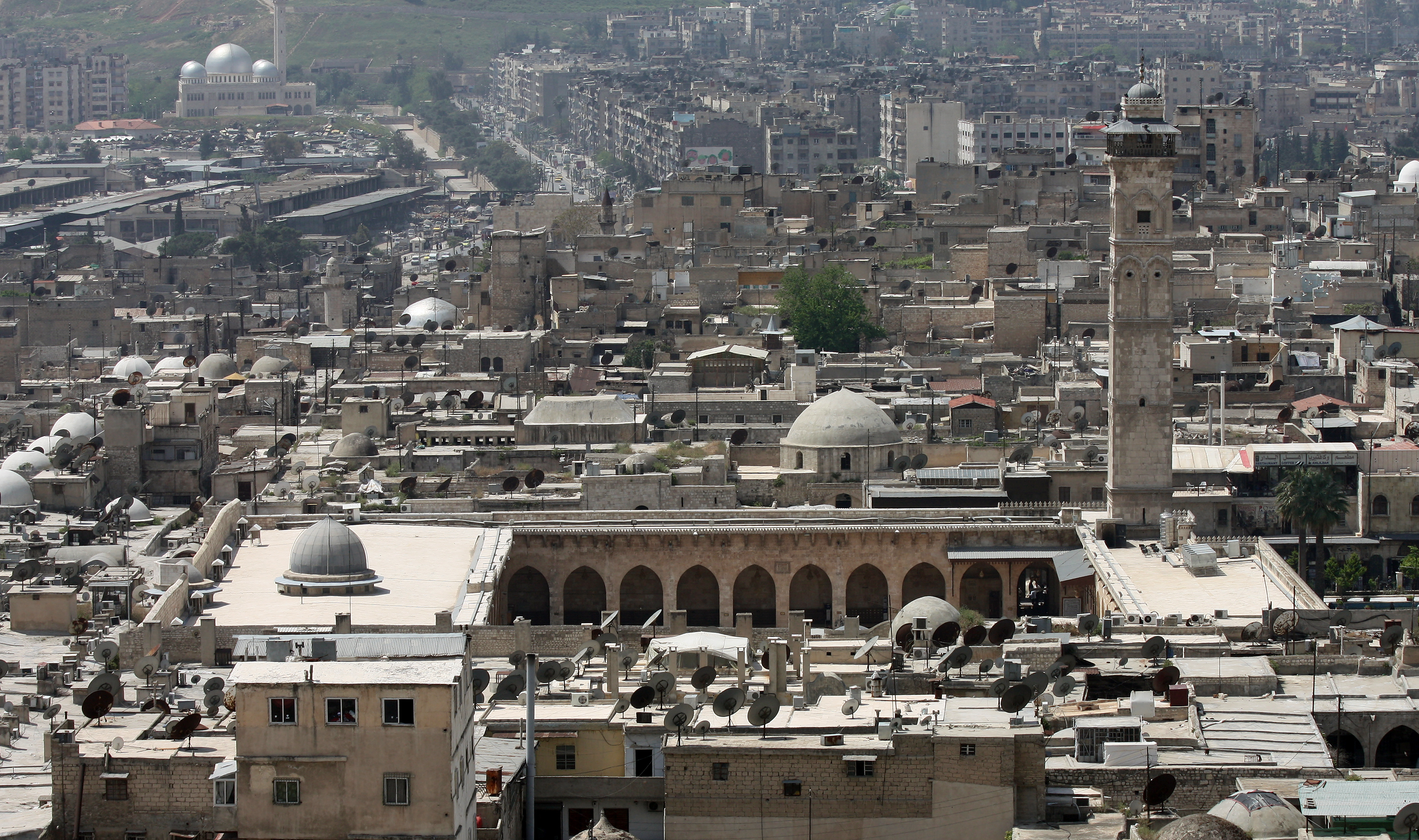 The Great Mosque of Aleppo.