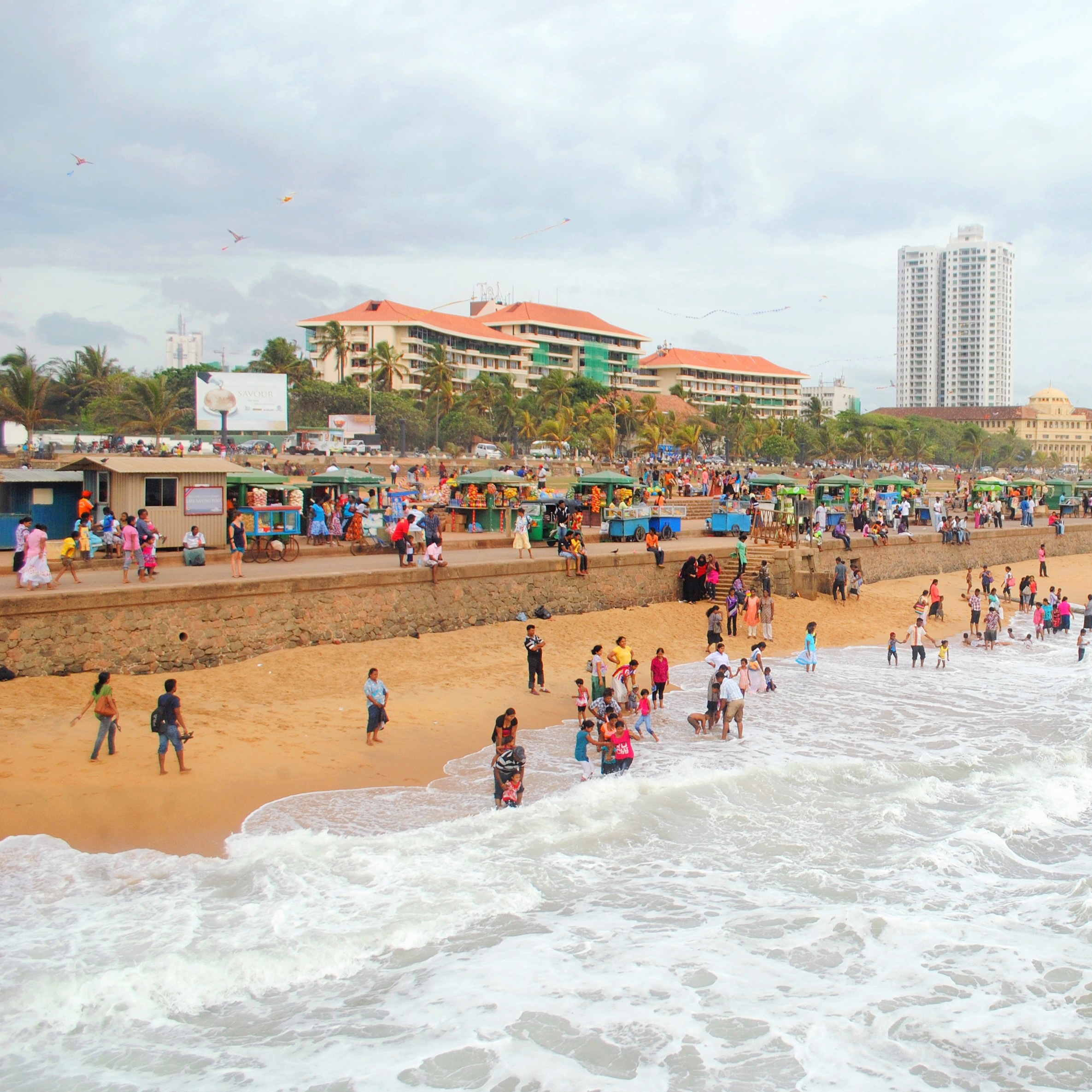 Galle Face beach, Sri Lanka.