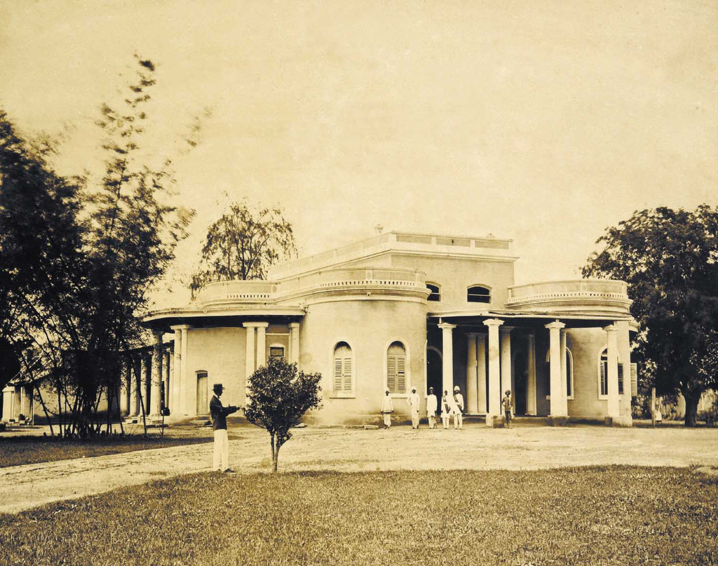 United Services Club at Bangalore, by PENN (Albert Thomas Watson) 1849-1924, (now The Bangalore Club)