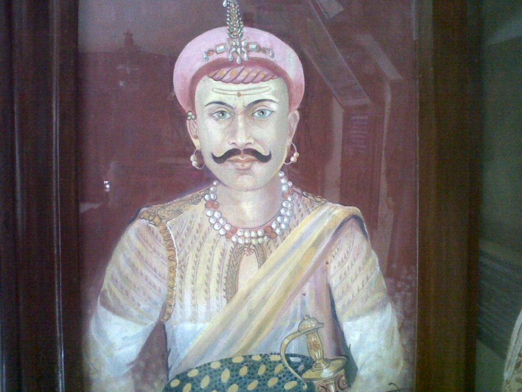 A portrait of Chimaji Ballal Peshwa, a part of the Peshwa Memorial atop Parvati Hill in Pune, India. He was the General of Mahratta forces.