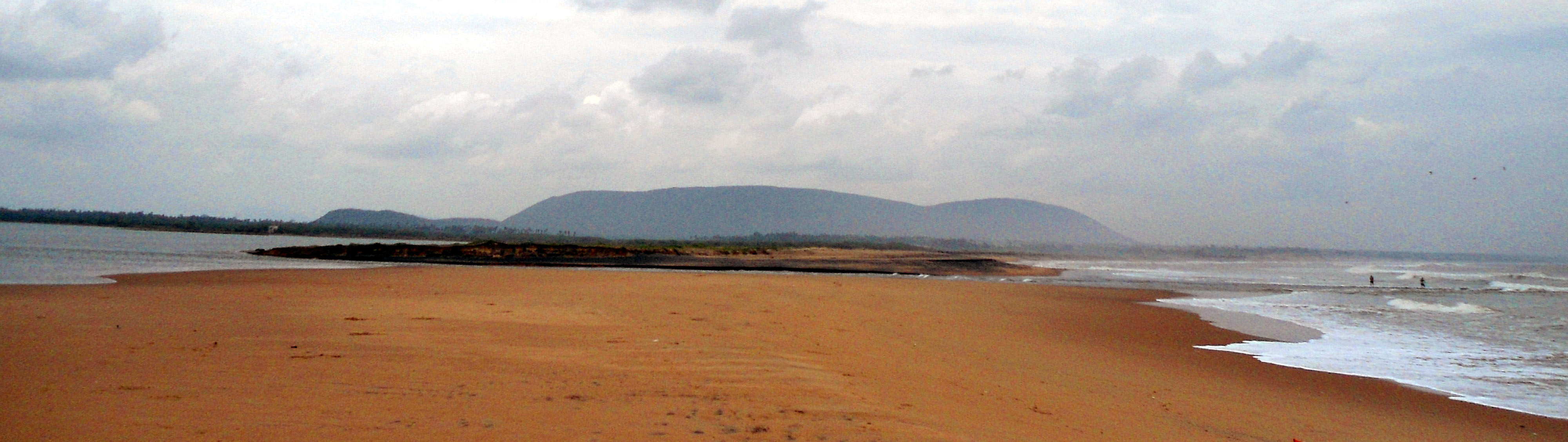 Gosthani River Estuary at Bheemunipatnam in Visakhapatnam District, Andhra Pradesh, India