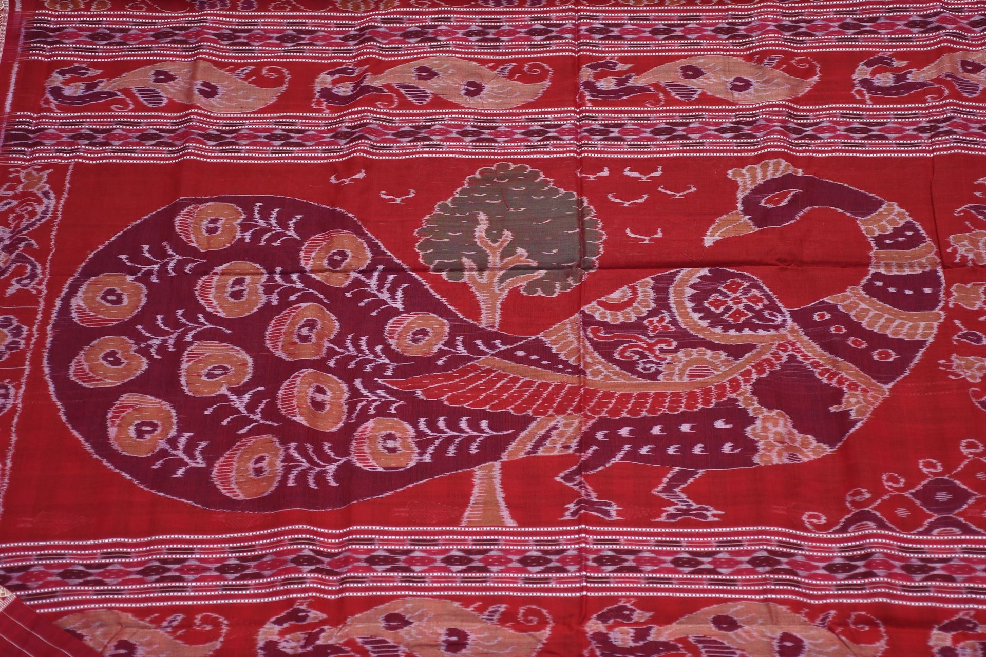 mayur design sambalpuri saree pallu