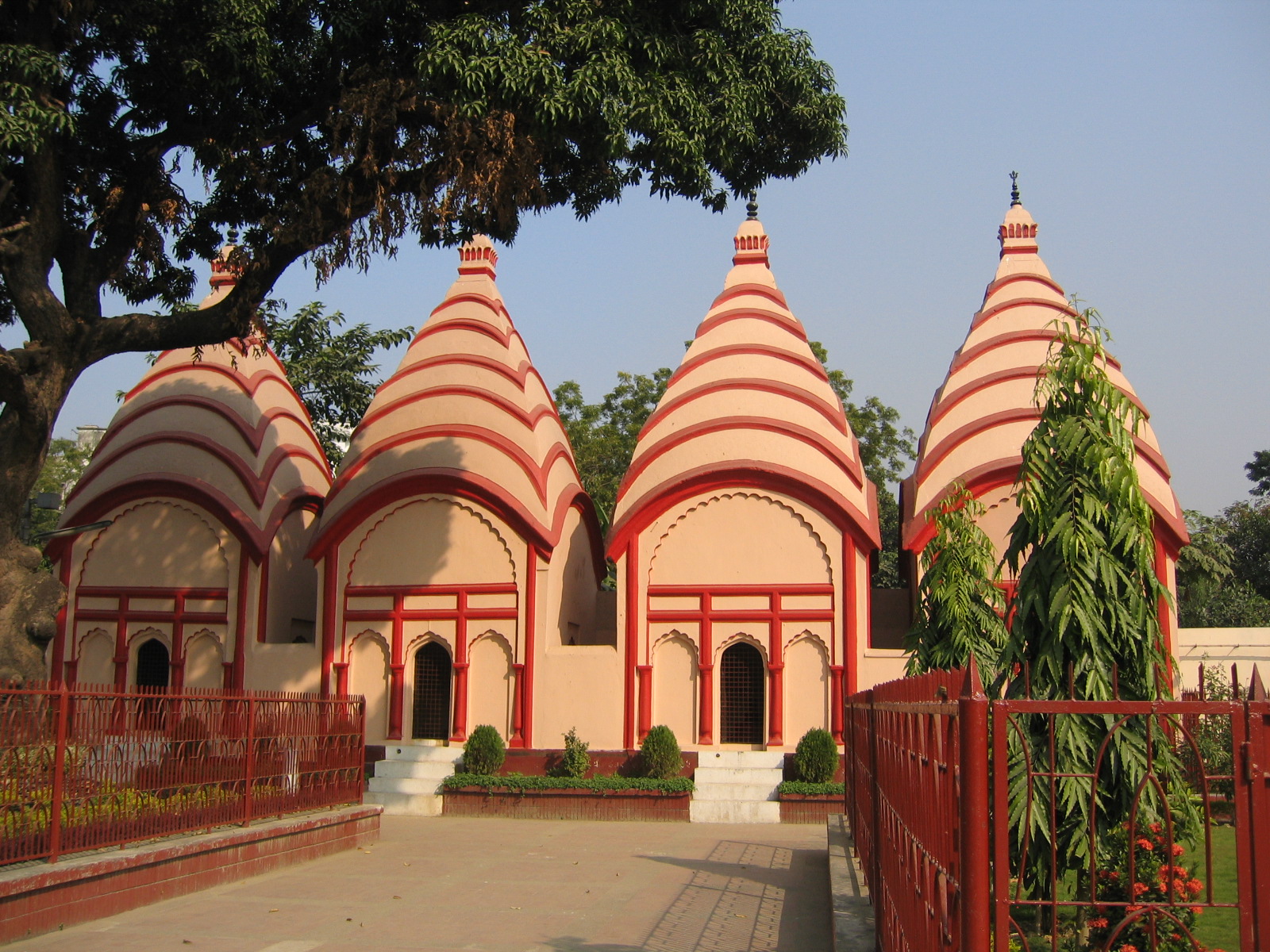 Shiva temple structures inside Dhakeshwari Temple