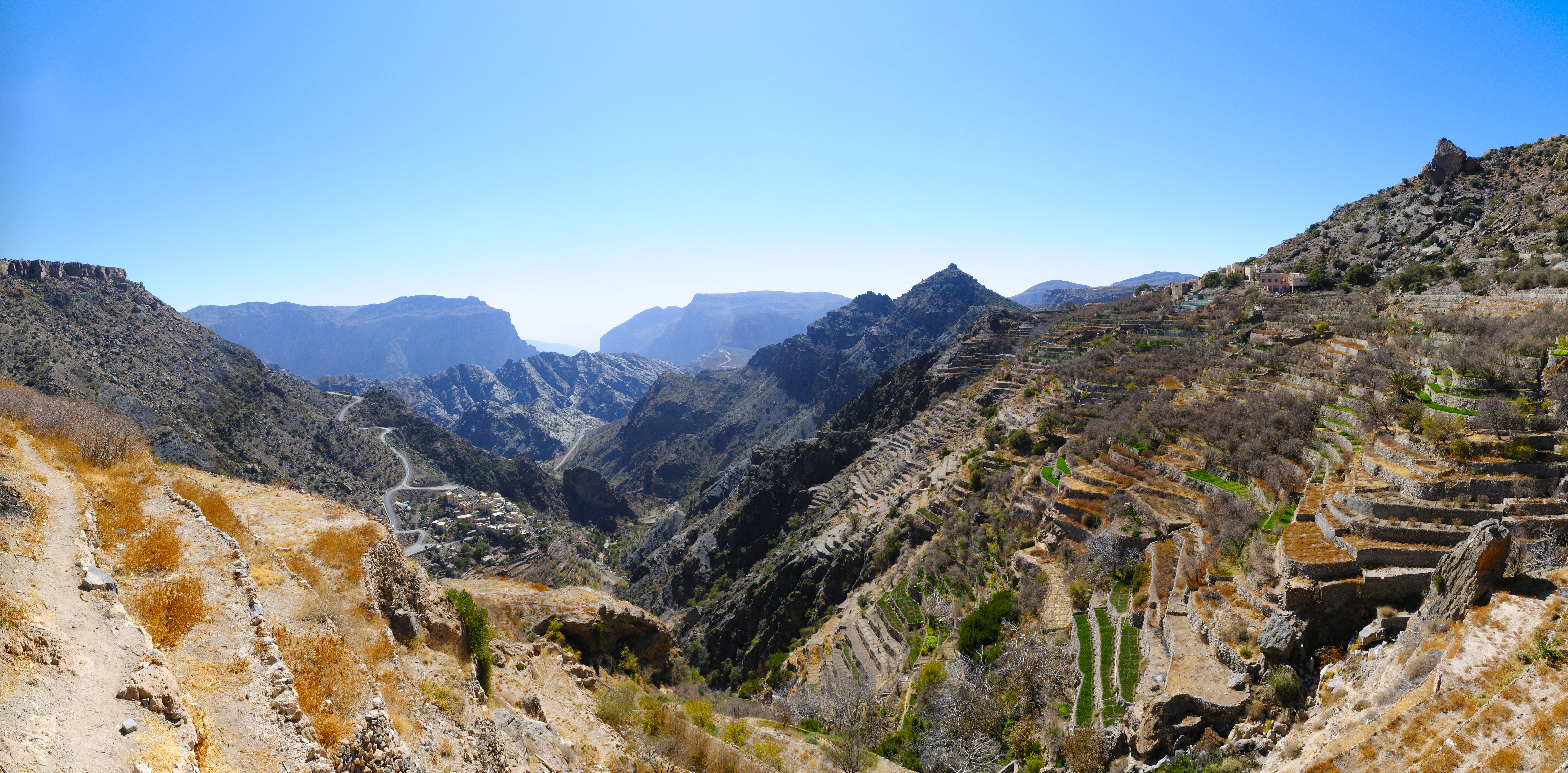 Terraces in en:Jebel Akhdar (Oman)