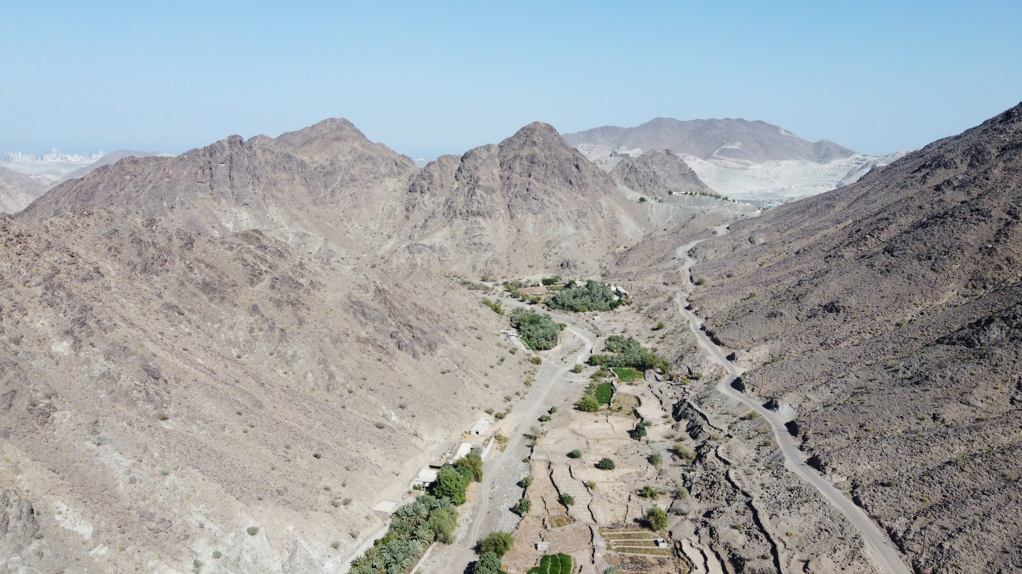 View down the Wadi Hayl from the old village towards Fujairah