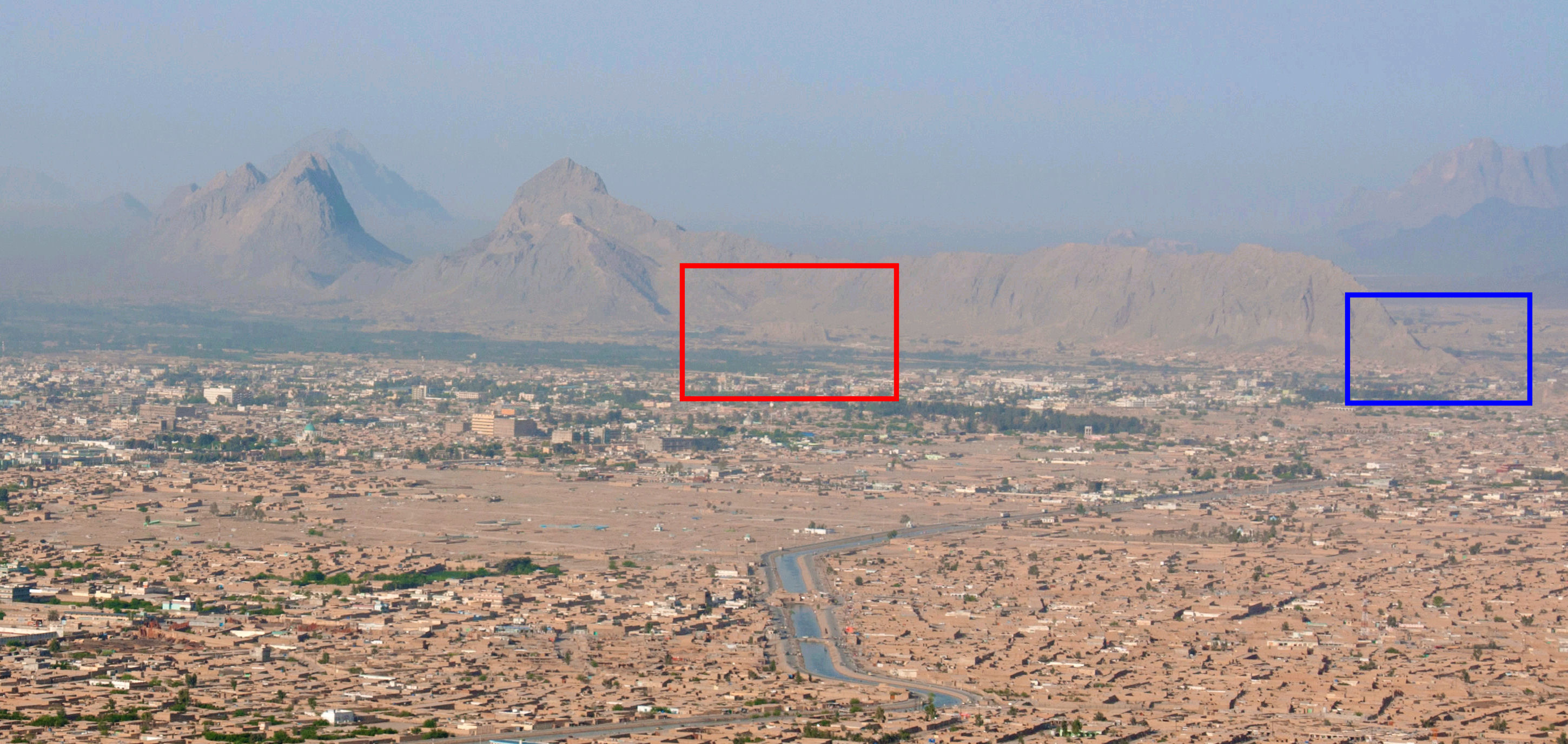 Old Kandahar city  and Chil Zena outcrop on the western mountainous outskirts of Kandahar