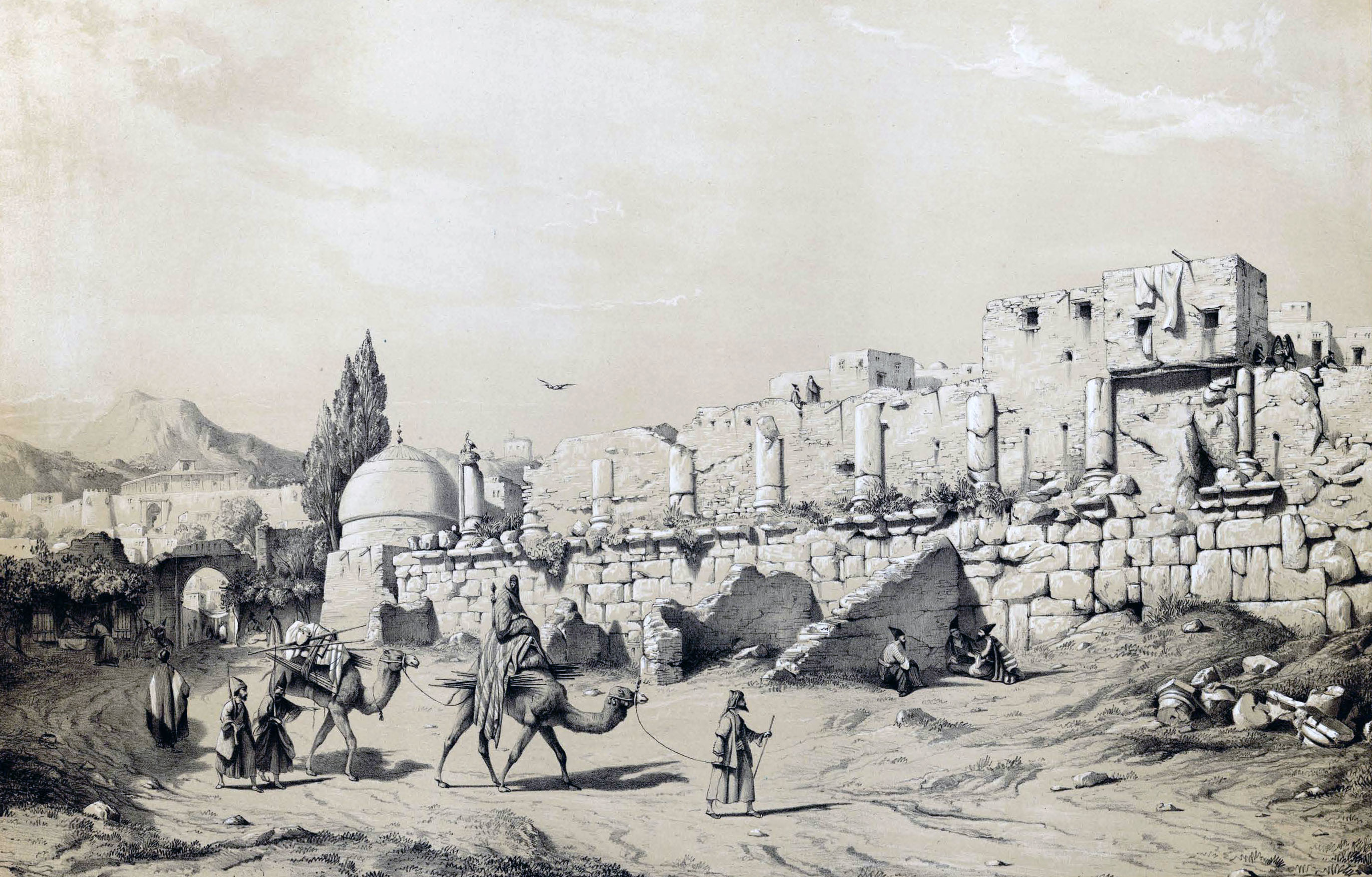 Ruins of the Temple of Anahita in Kangavar, Iran