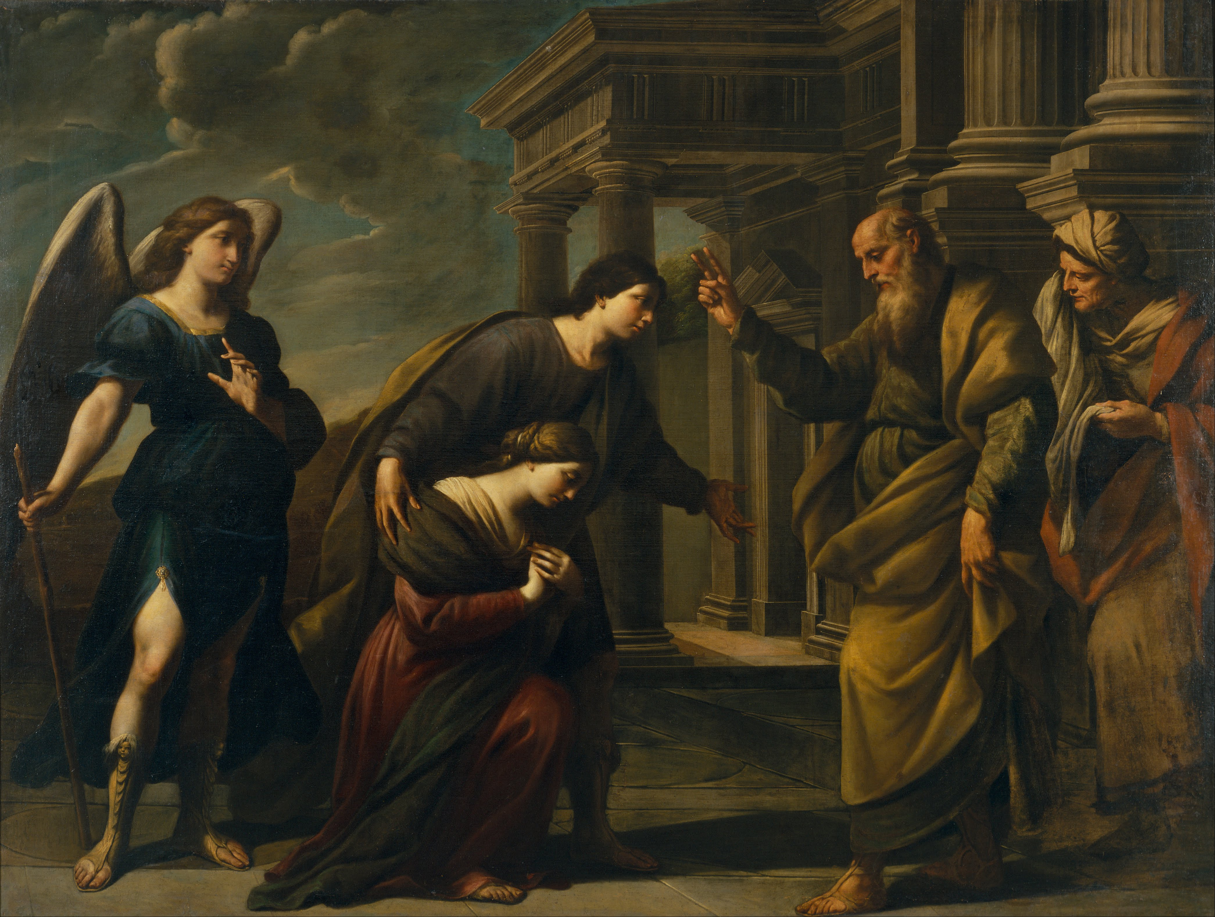 Andrea Vaccaro - Raguel's Blessing of her Daughter Sarah before Leaving Ecbatana with Tobias - Google Art Project.jpg