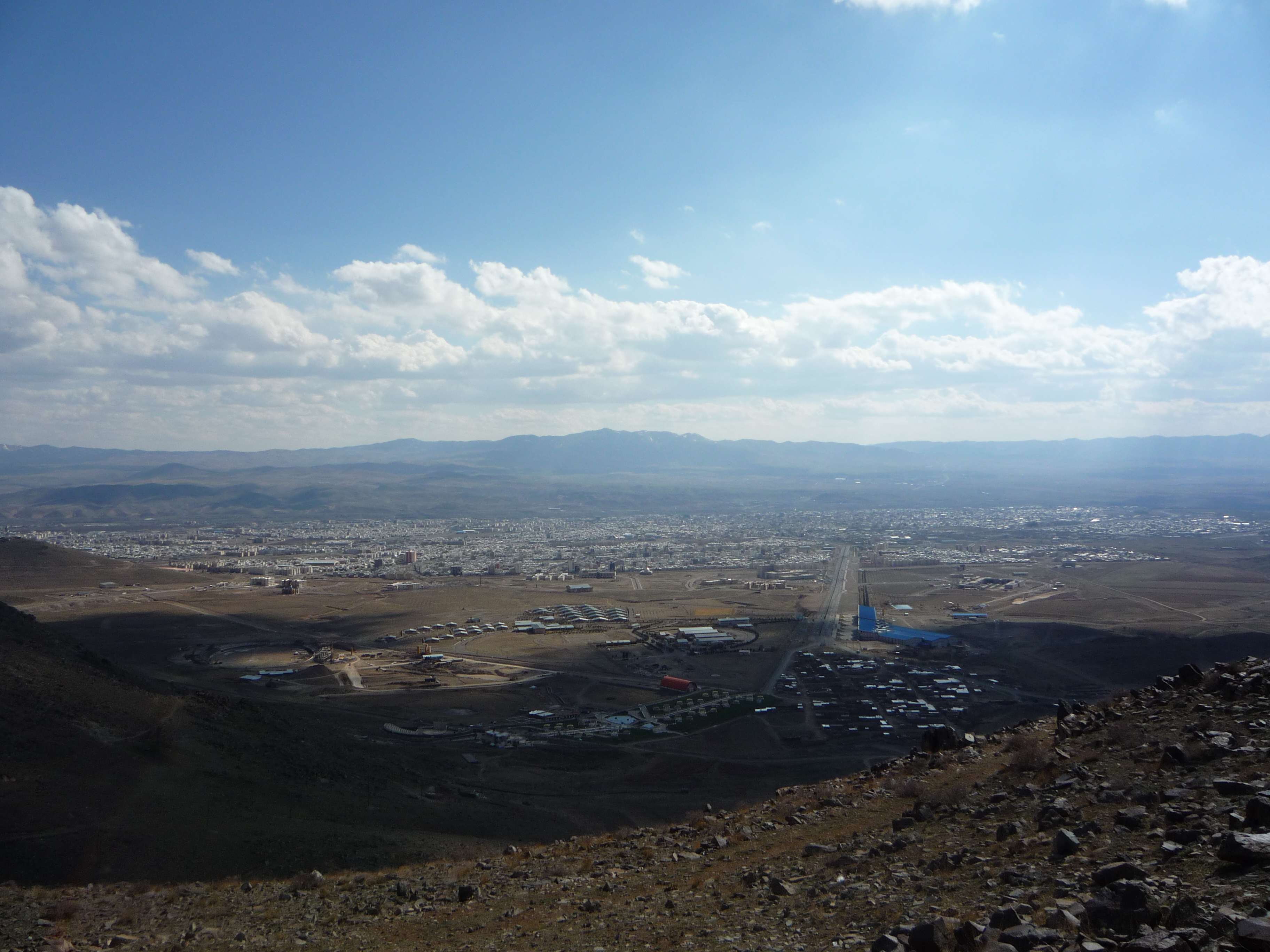 View over the Zanjan from top of Gavazang mountain