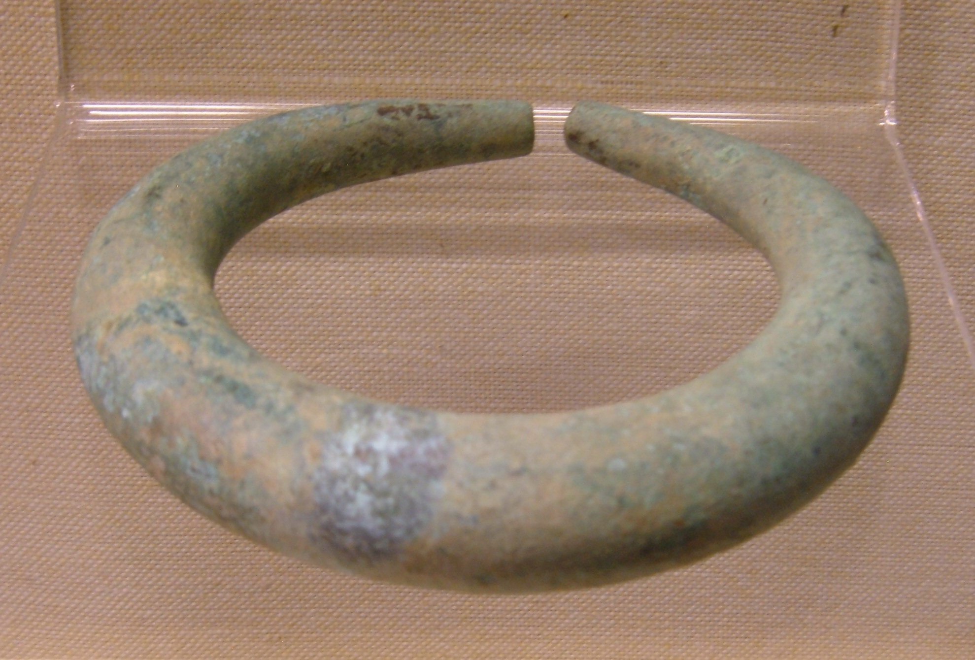Persian bronze bracelet (ca. 1000 BCE) from w:Marlik on display at the Rosicrucian Egyptian Museum in San Jose, California.