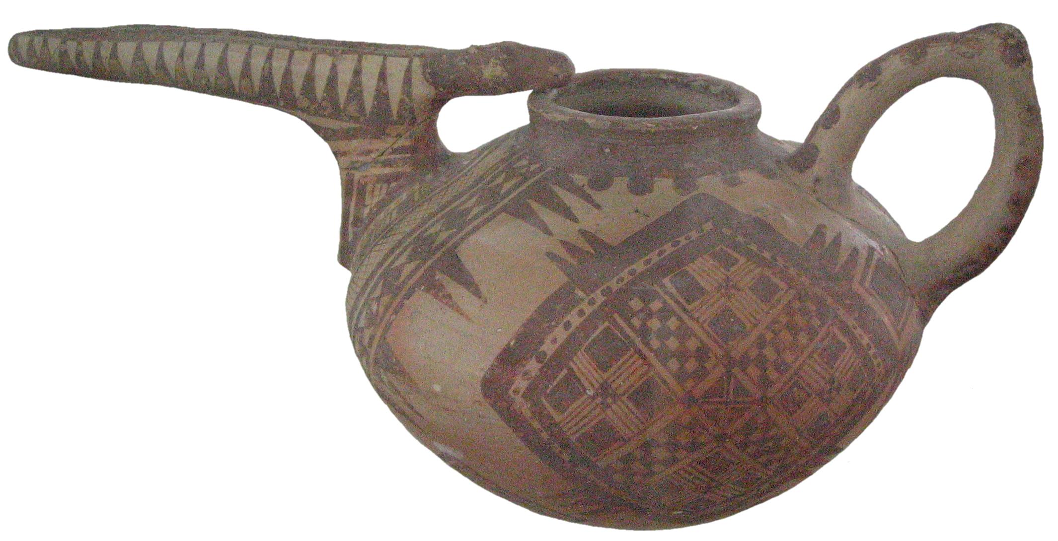 Pottery vessel, Tepe sialk (Kashan) 1st mil BC. National Museum of Iran.