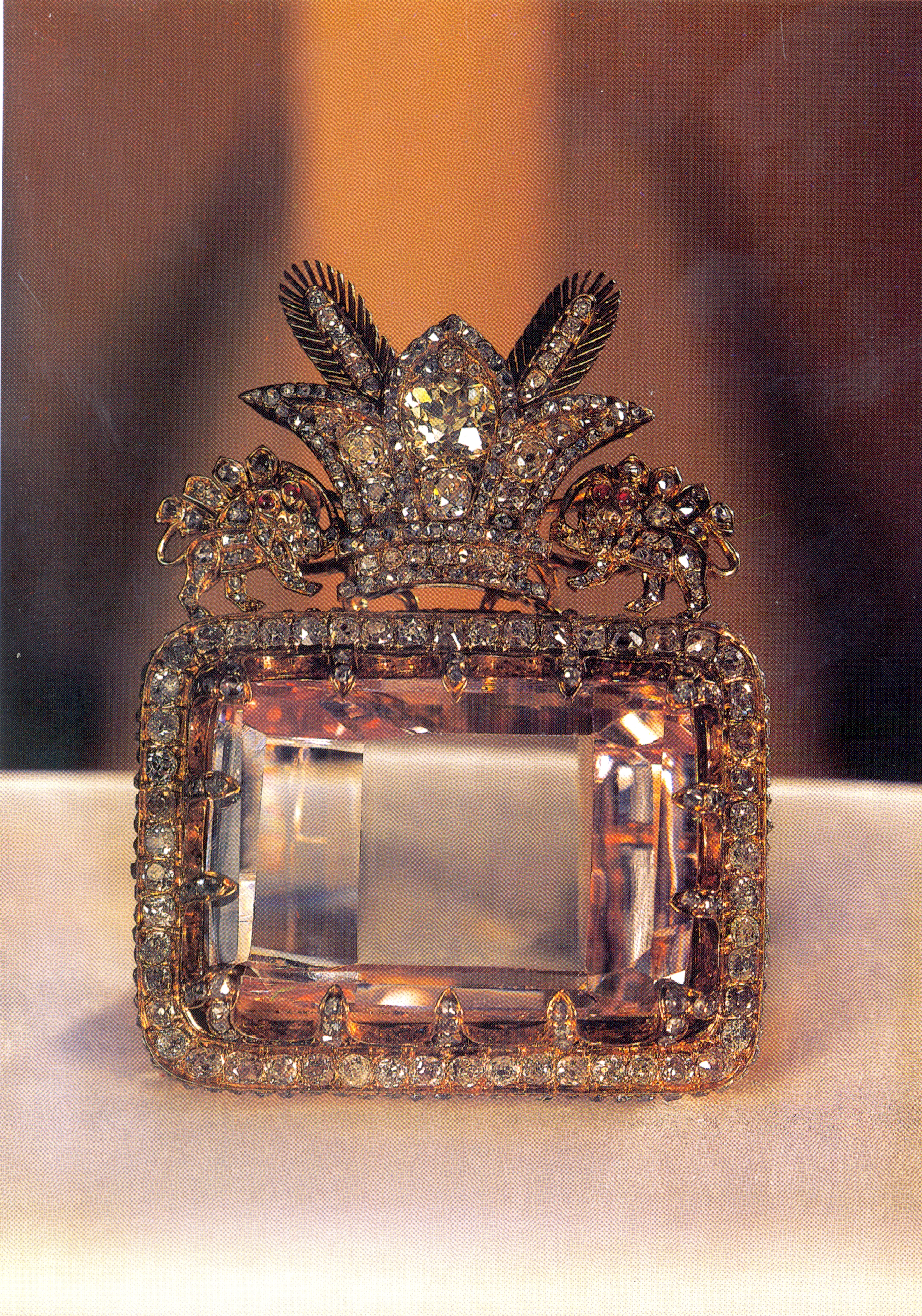 The Daria-i Noor ('Sea of Light') diamond from the collection of the Iranian National Jewels at the Central Bank of Iran