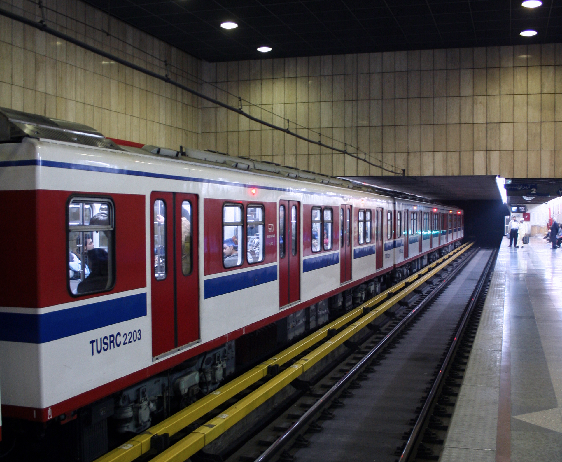 Type DKZ2 Metro Cars in Azadi Station (renamed to Shademan Station), Tehran Metro