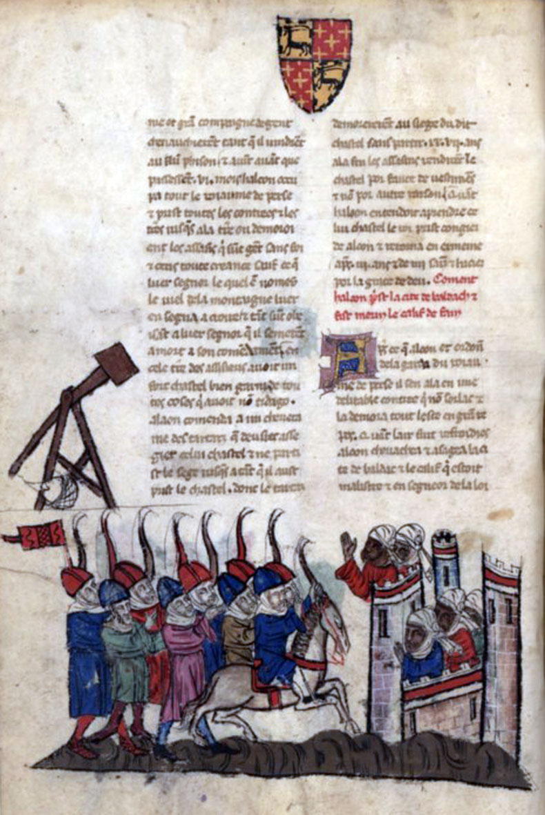 Mongolian siege of Gerdkuh. Hayton of Corycus, Fleur des histoires d'orient.