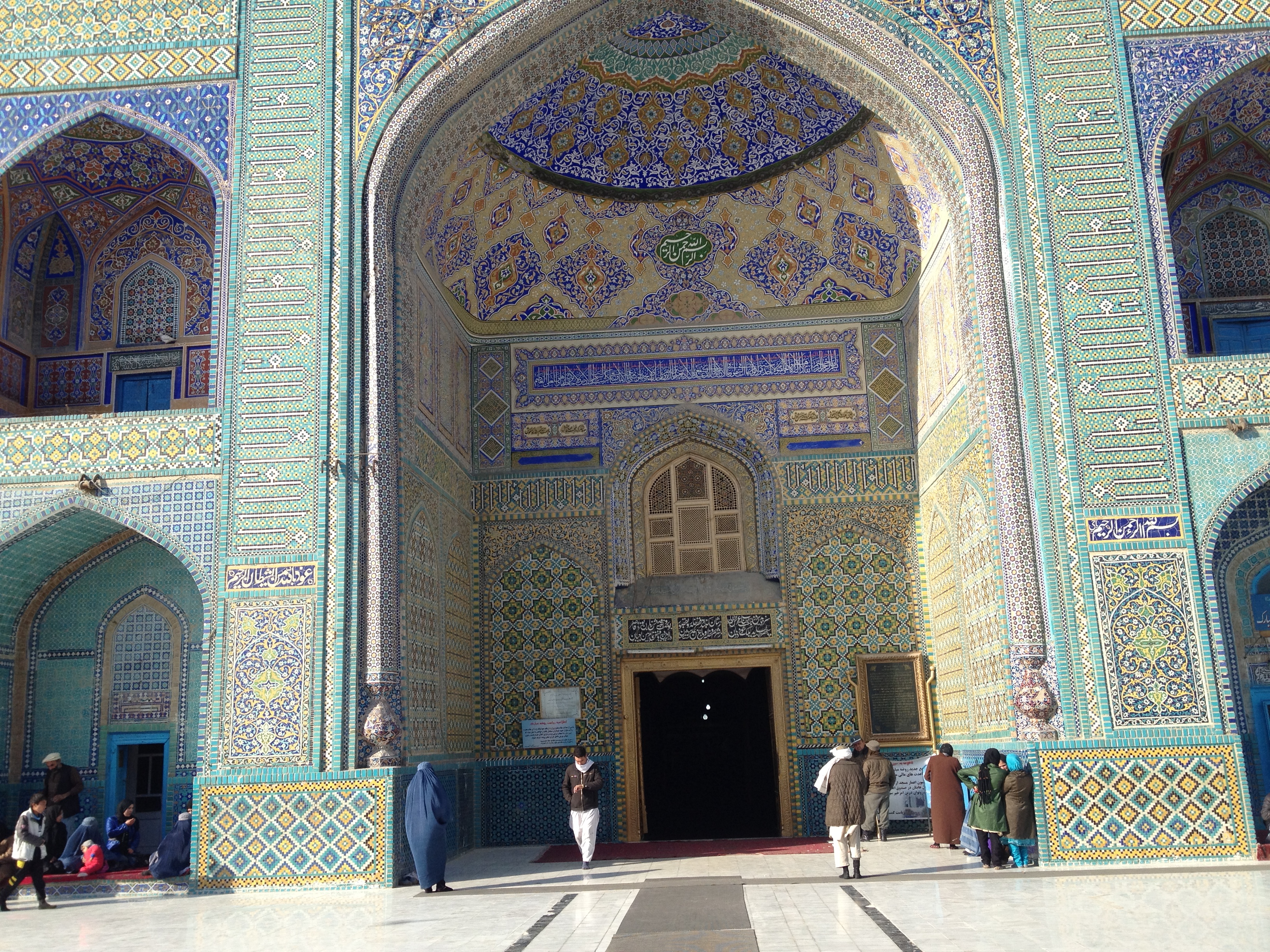 Blue Mosque in the central place of Masari Sharif.