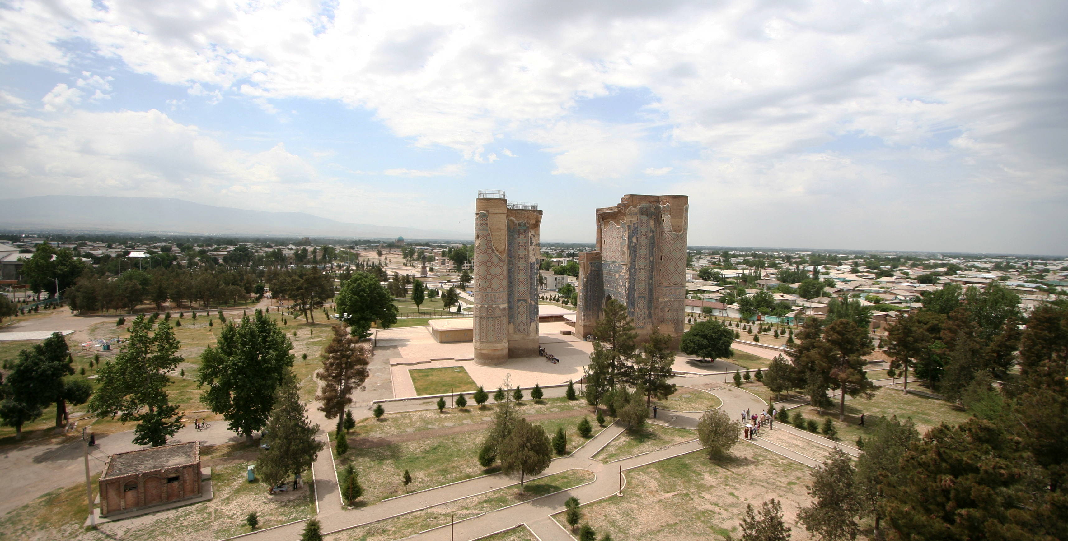 Ak Sarai palace seen from bird view