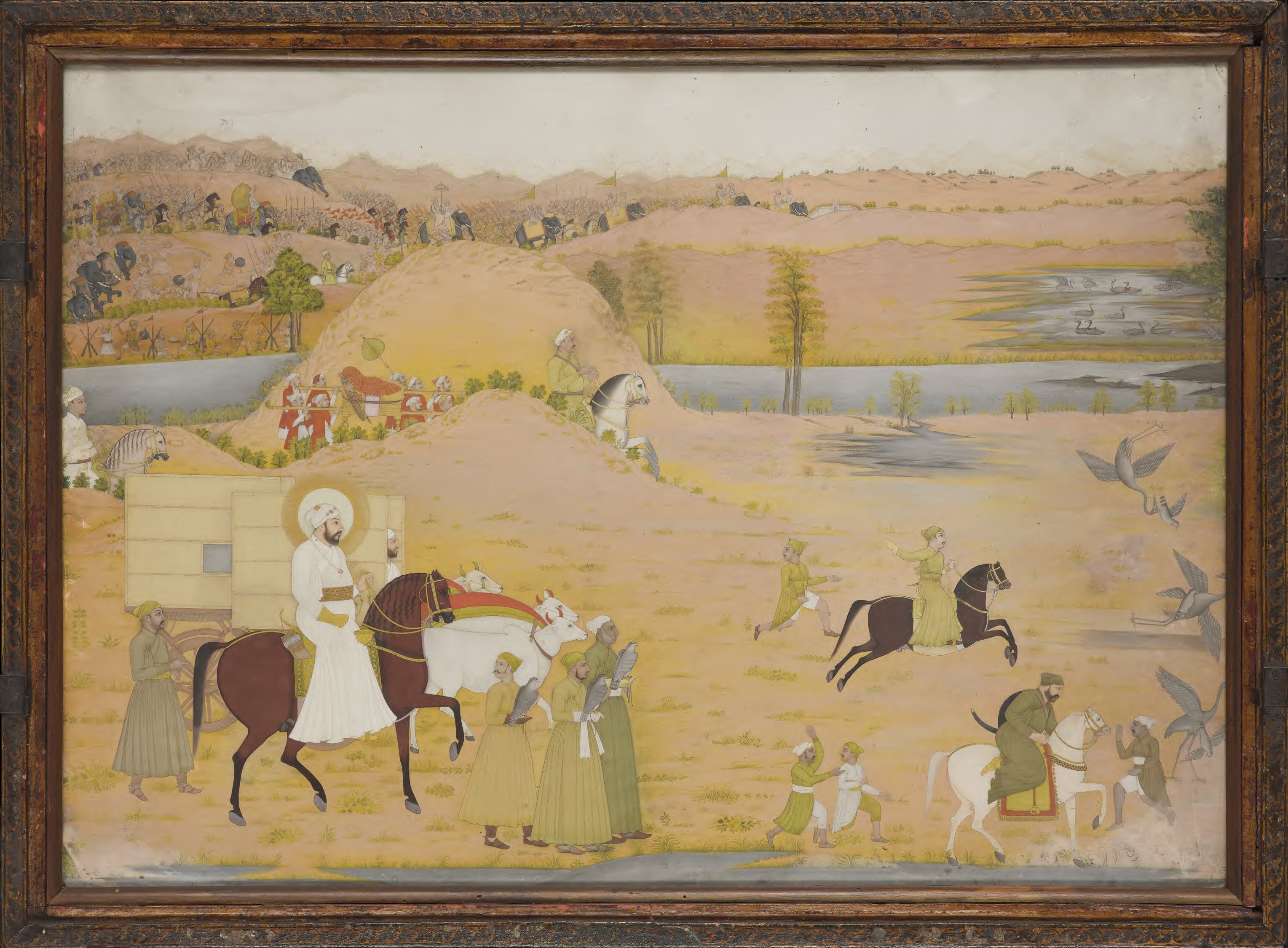 Muhammad Shah and the Mughal army at Sirhind (1748), prior to the Battle of Manupur.