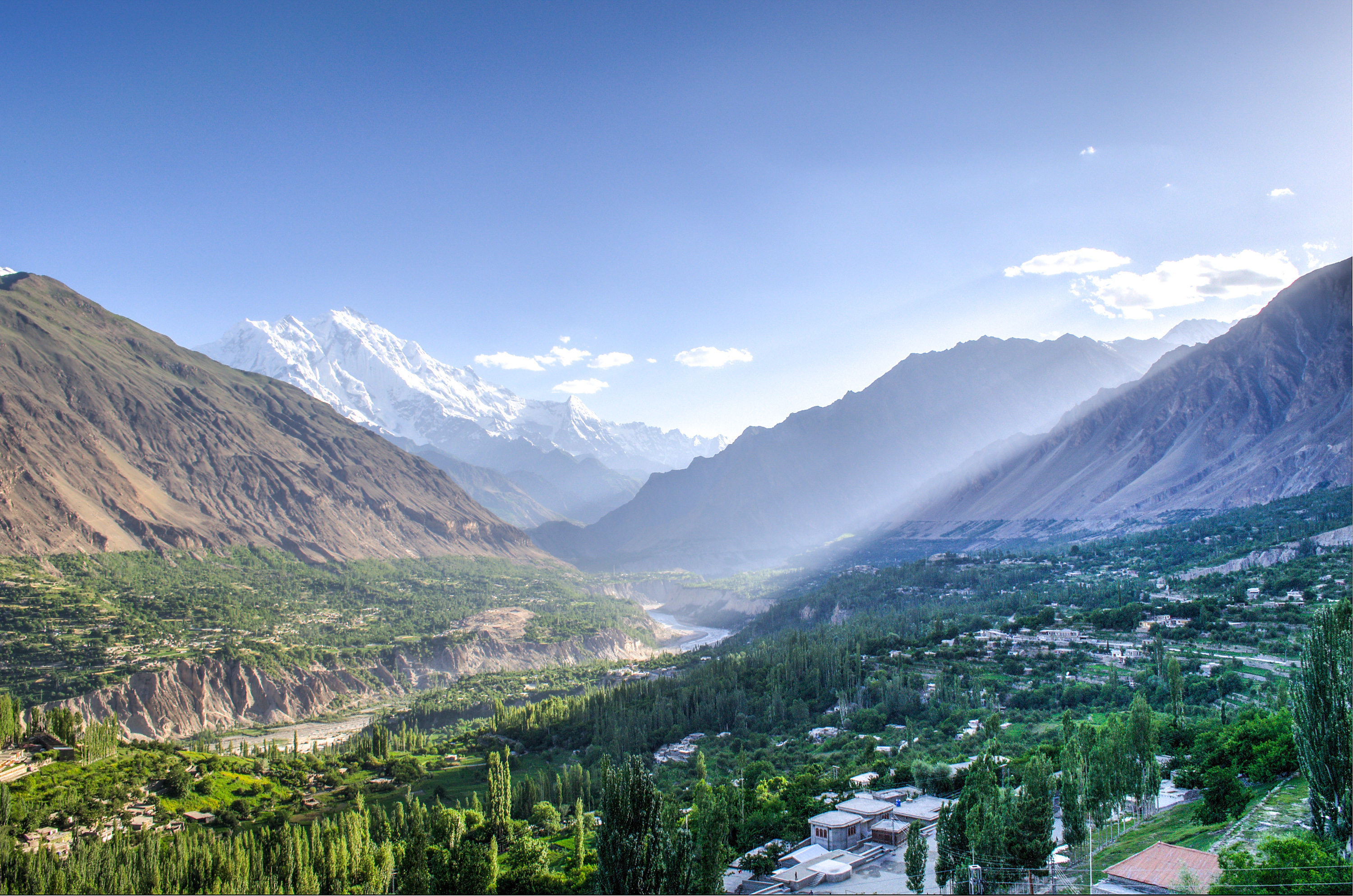 View of Hunza Valley from Baltit fort in Hunza.