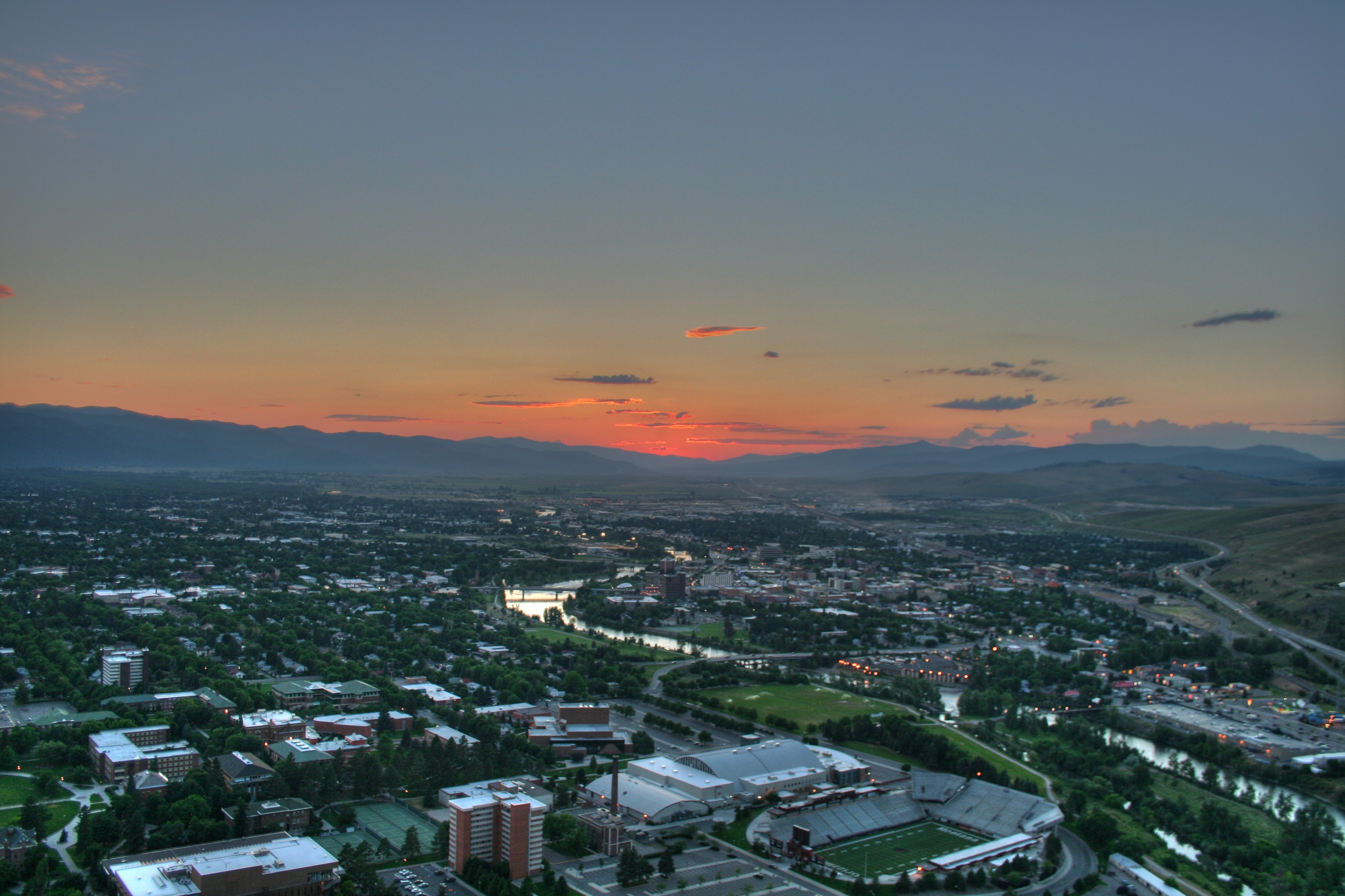 Climbed to "The M" with a tripod to play with my new Canon Digital Rebel XT by taking some sunset pics of Missoula and the surrounding scenery.