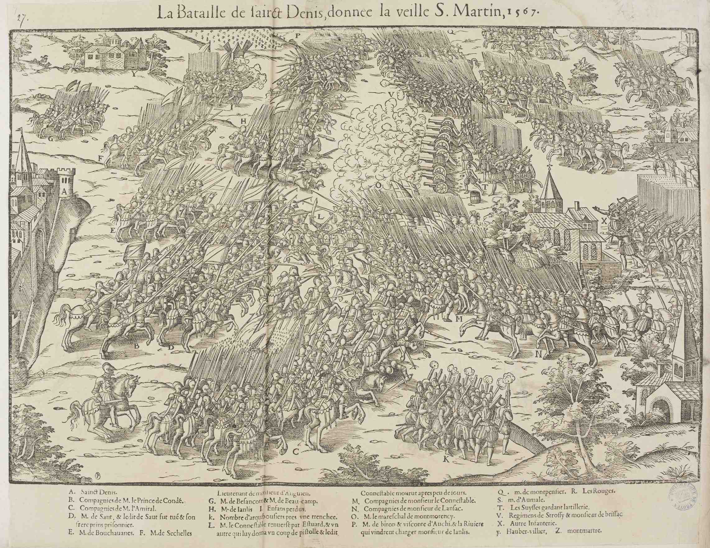 Battle of St Denis, French Religious Wars, 10 November 1567 (1570).