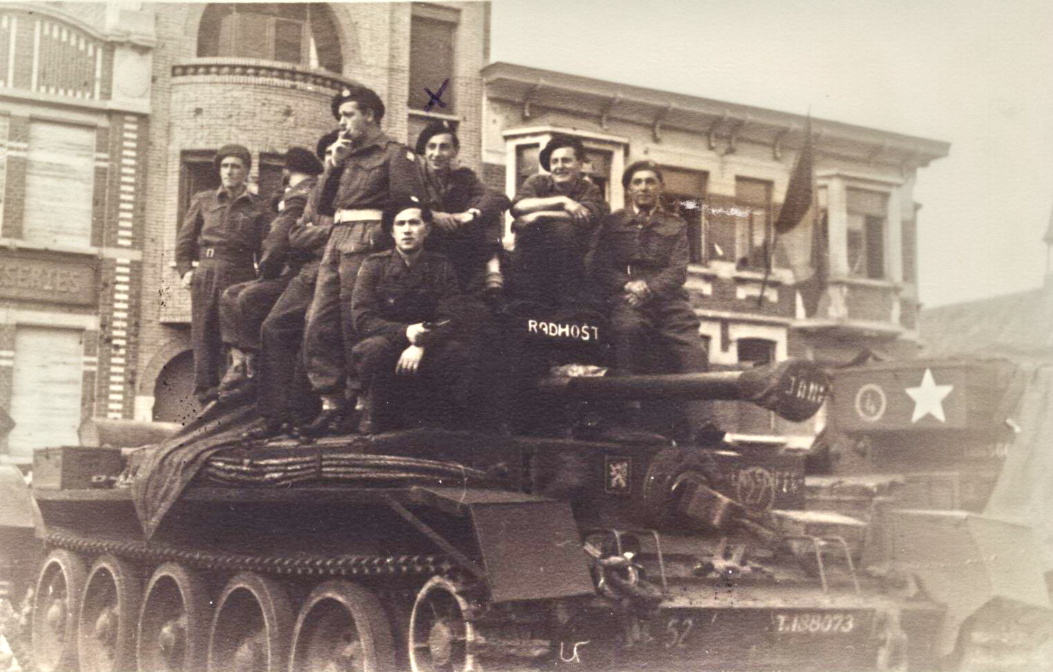Czechoslovak soldiers in the end of the War in La Panne (Belgium) near Dunkerque in 1945