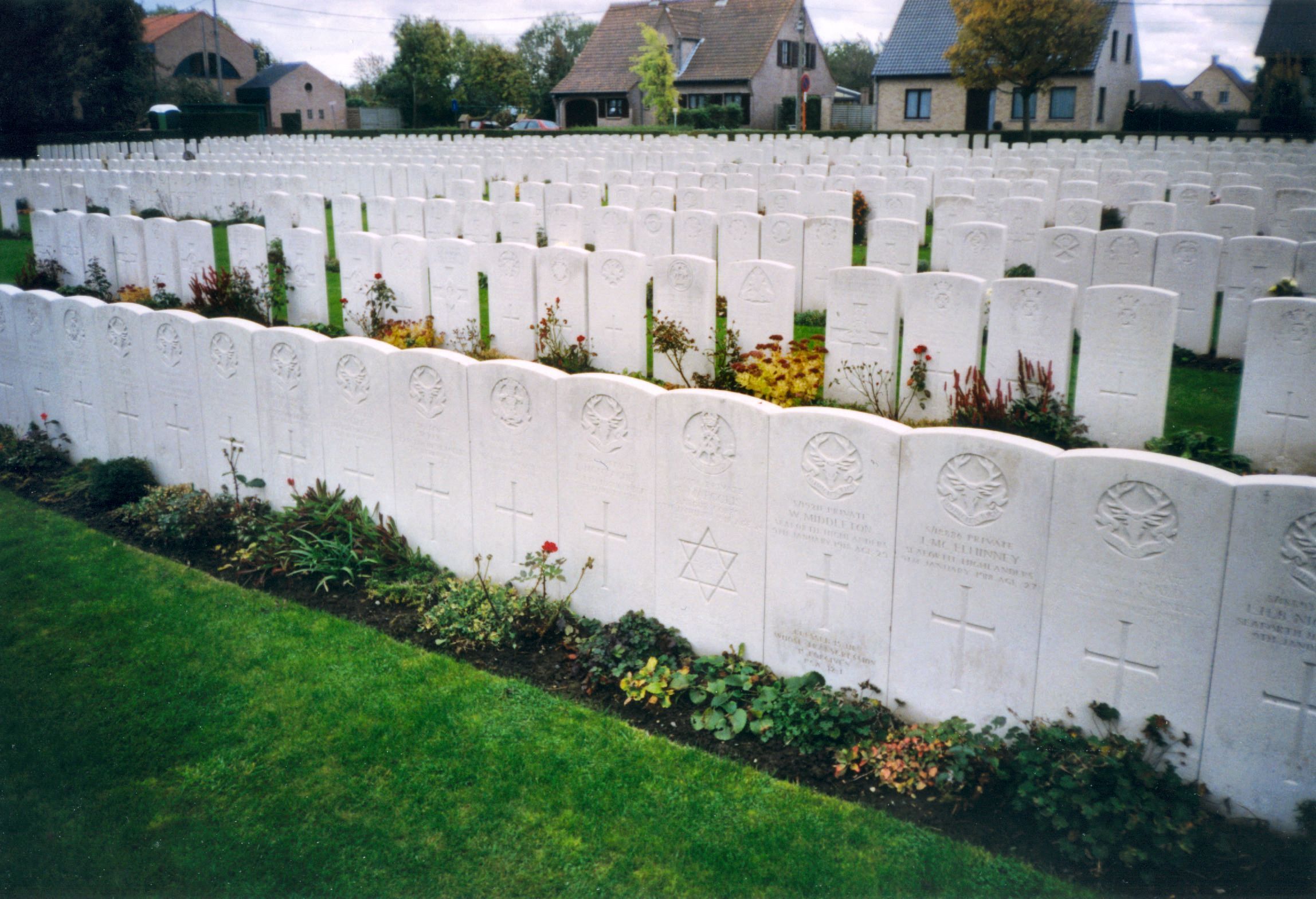 Duhallow ADS Commonwealth War Graves Commission cemetery in Flanders, Belgium.
